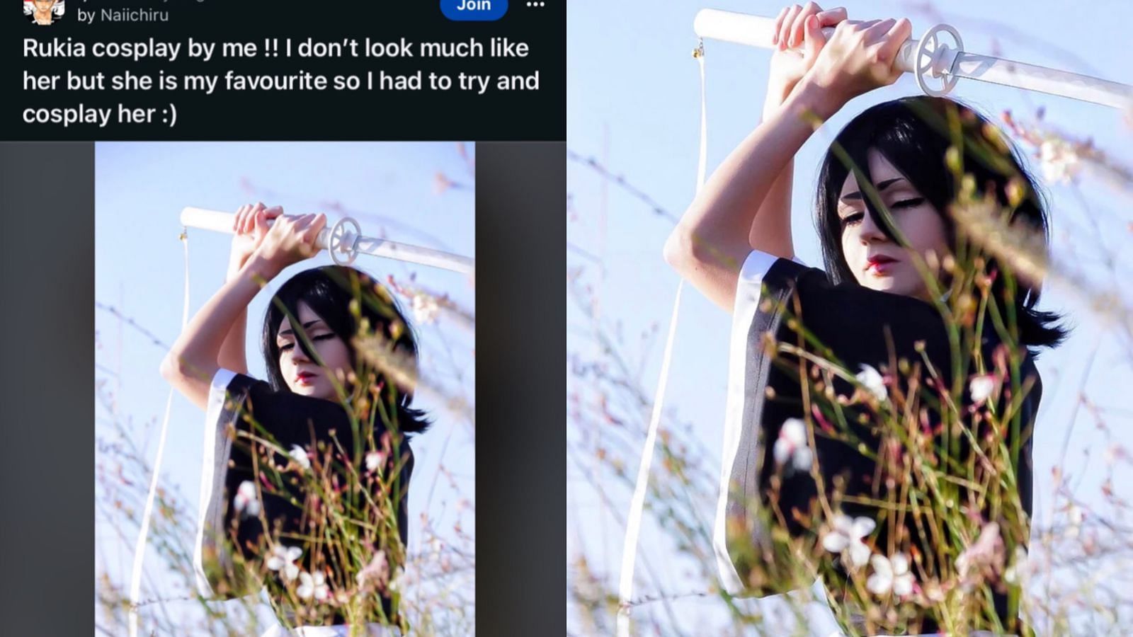 Rukia cosplay was posted by Naiichiru on Reddit. (Image via Reddit/ Naiichiru) Screenshot of comments under the post. (Image via Reddit)