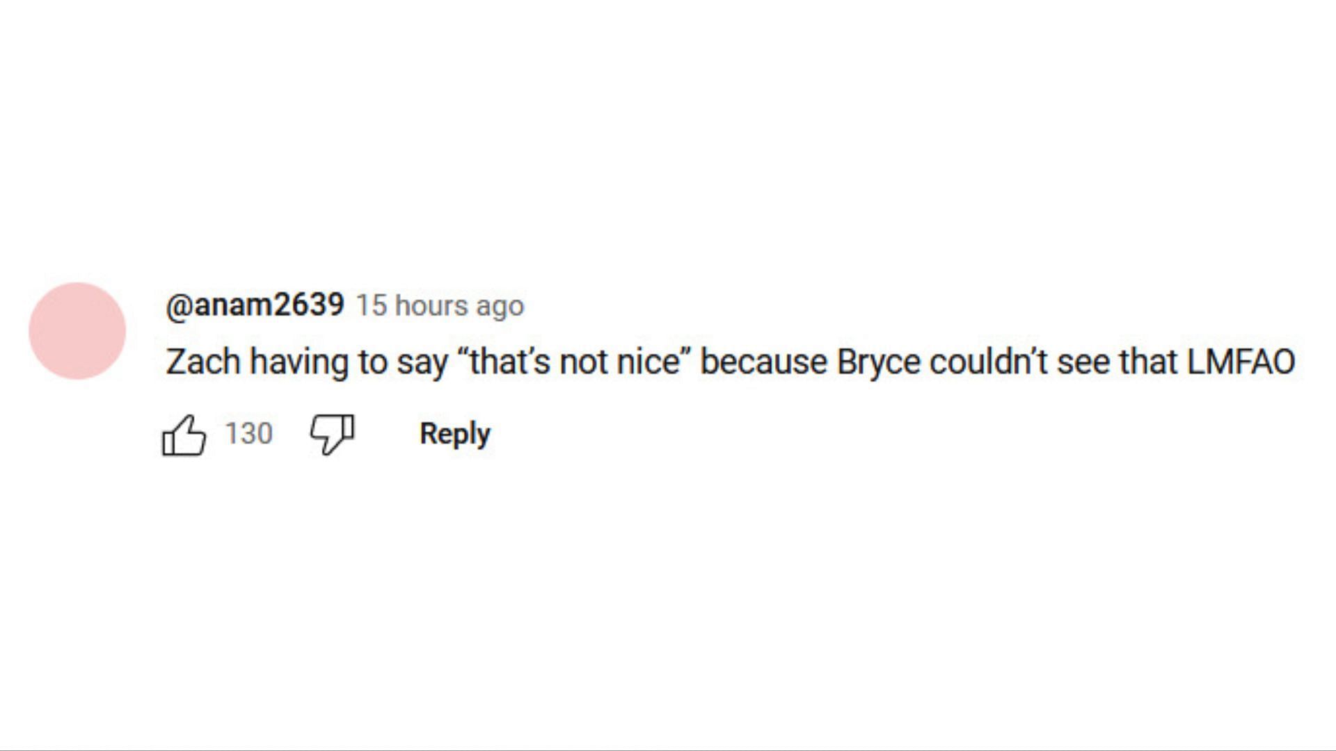 Netizens criticize Bryce for his comment about Tana (Image via YouTube)