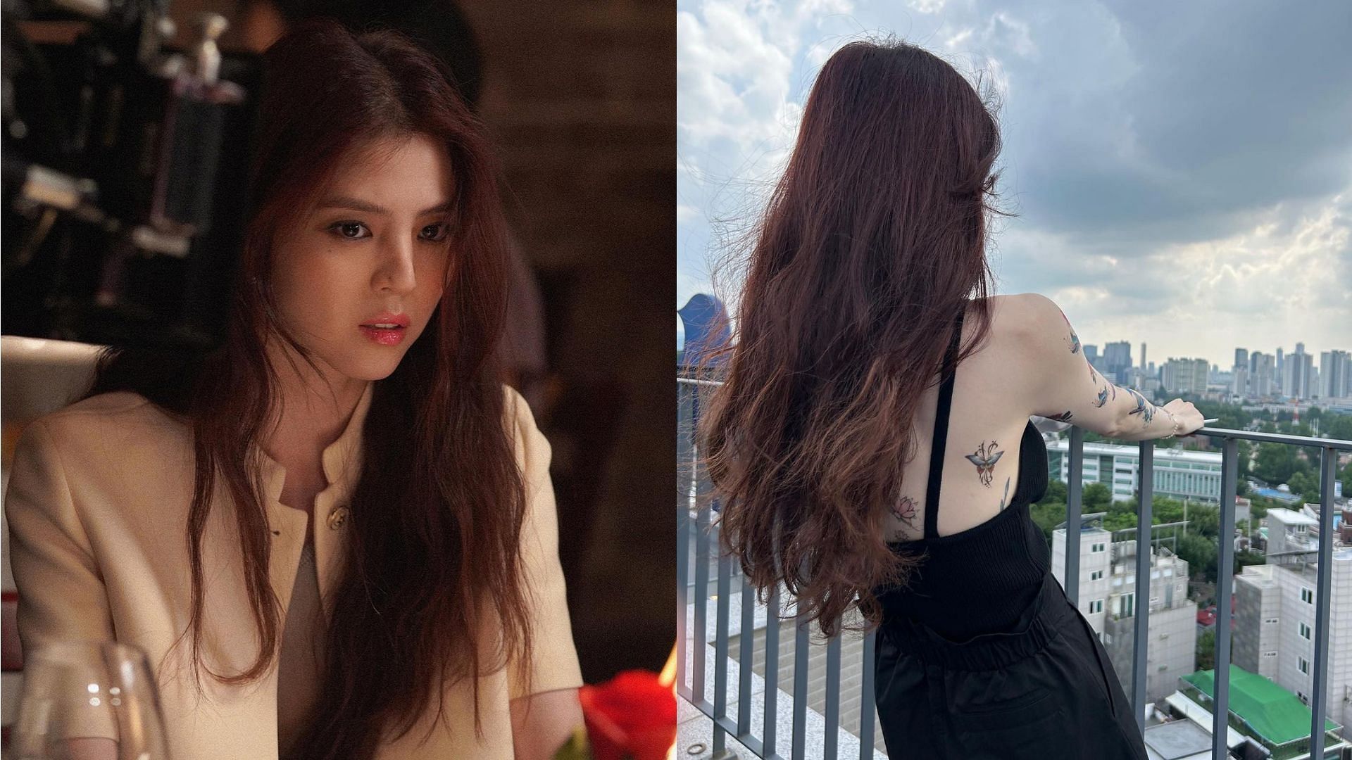 Han So-hee goes viral for posting a picture with an alleged cigarette (Images via Instagram/xeesoxee)