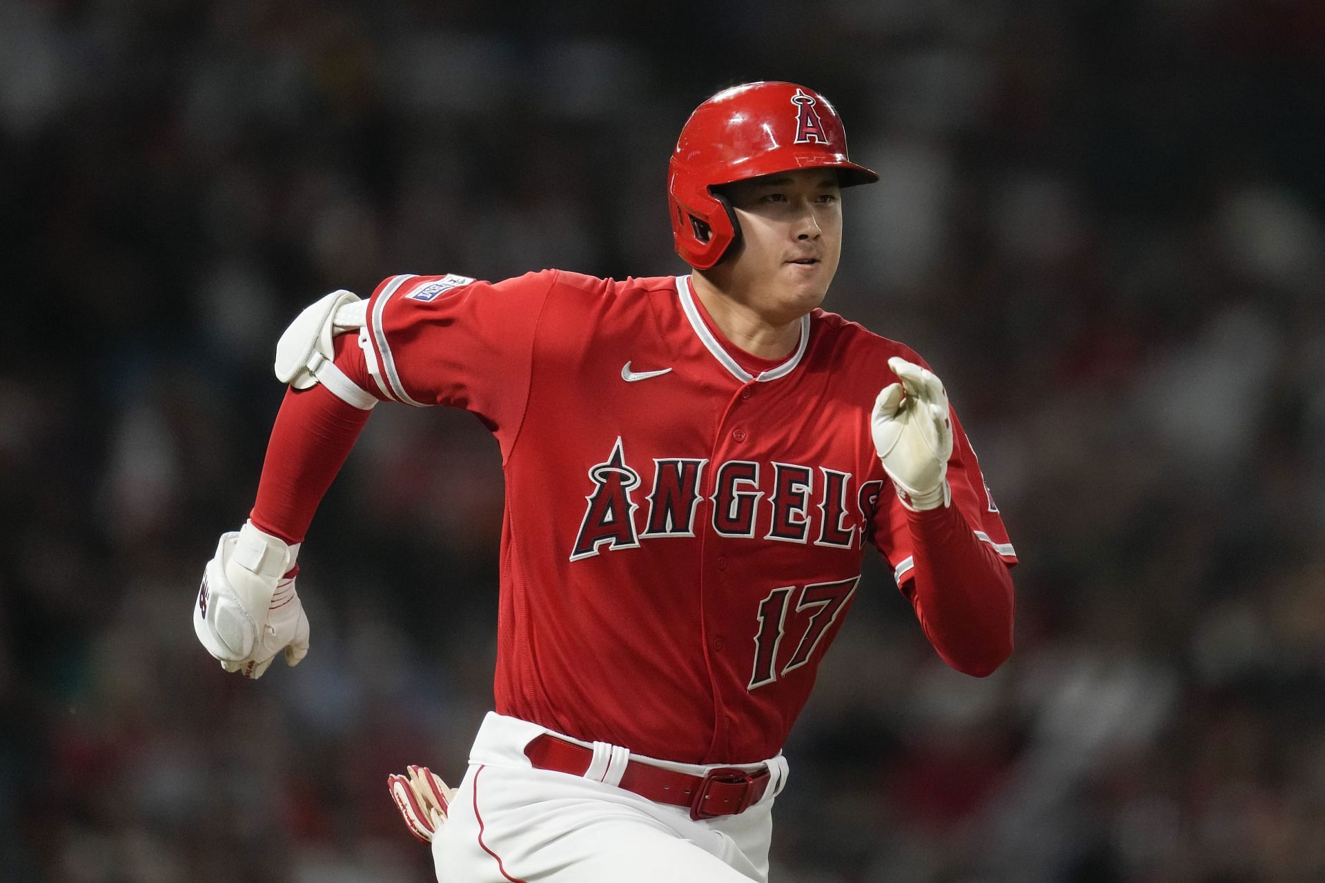 Los Angeles Angels designated hitter Shohei Ohtani against the San Francisco Giants in Anaheim