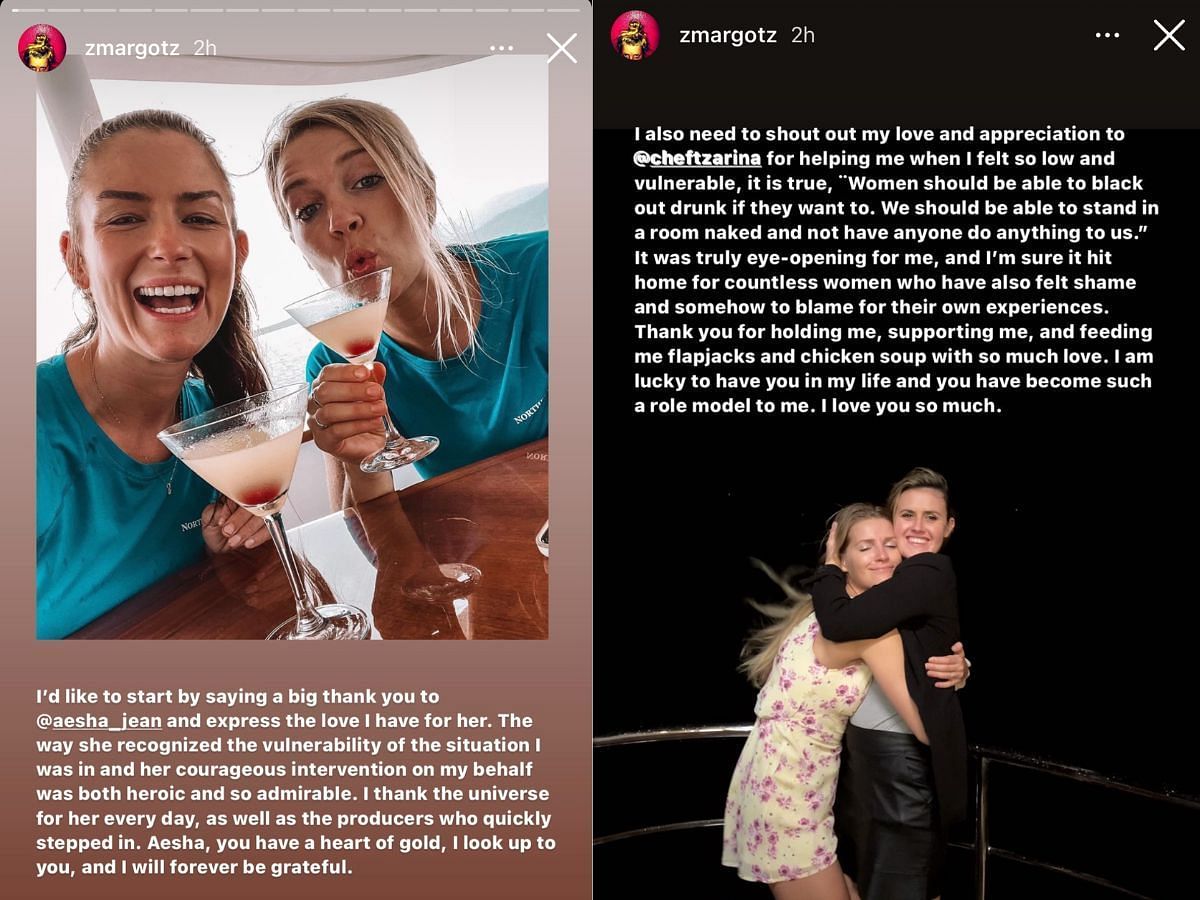 Margot Sisson thanks the Below Deck Down Under season 2 cast (Image via Instagram/@zmargotz)