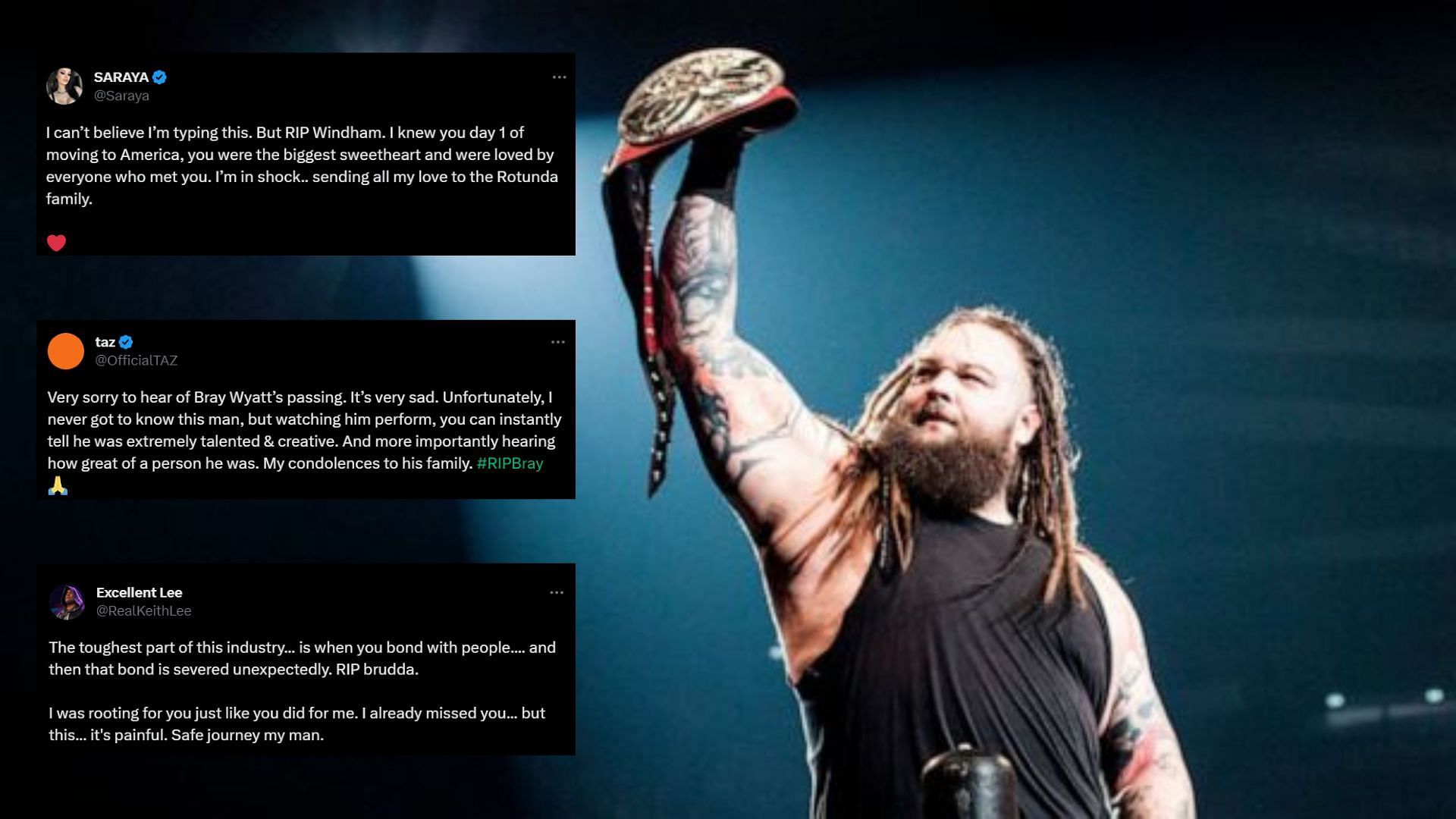 Bray Wyatt was a former WWE Champion, who passed earlier today