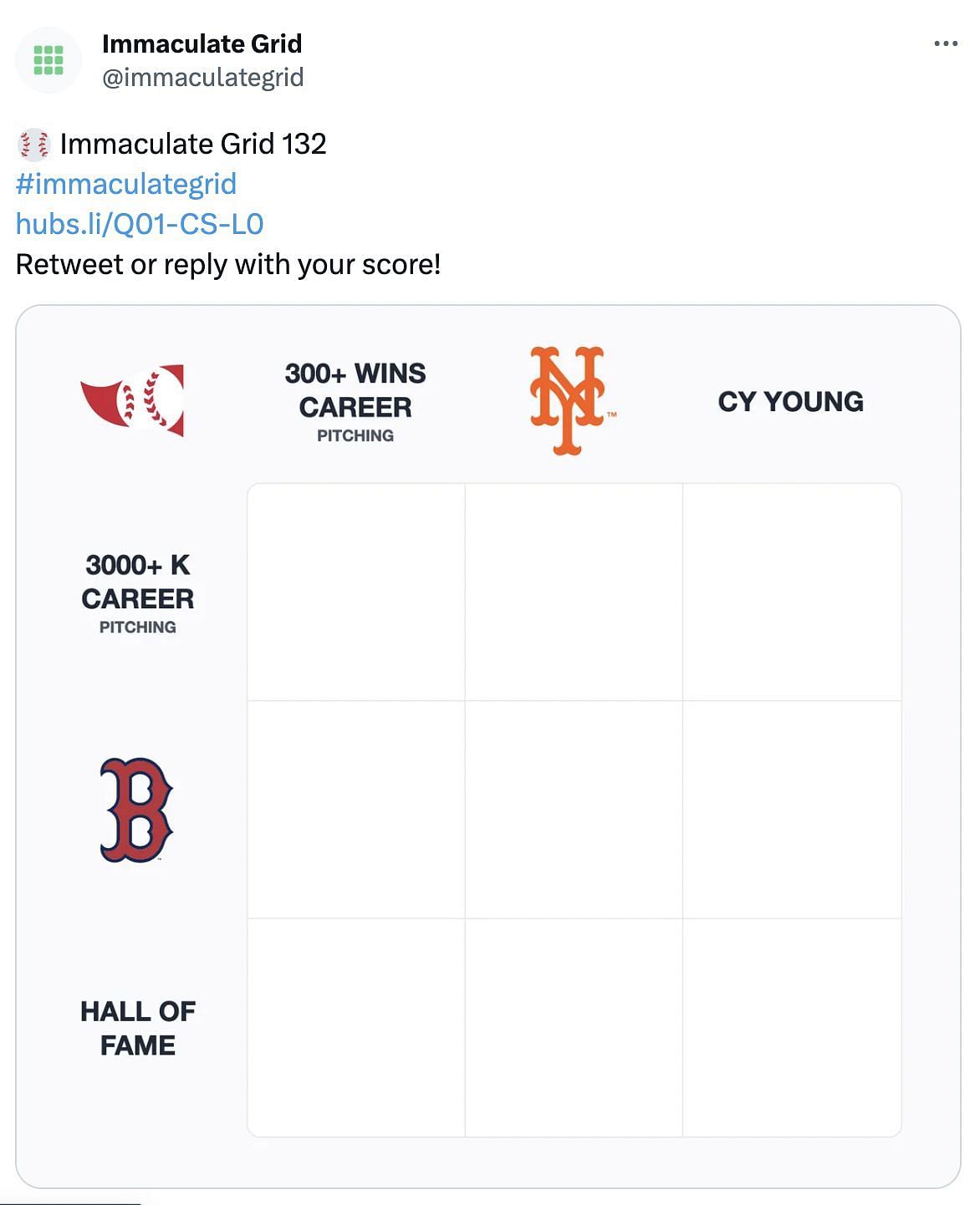 The MLB Immaculate Grid for August 12, has baseball fans guessing pitchers with 3000+ strikeouts and 300+