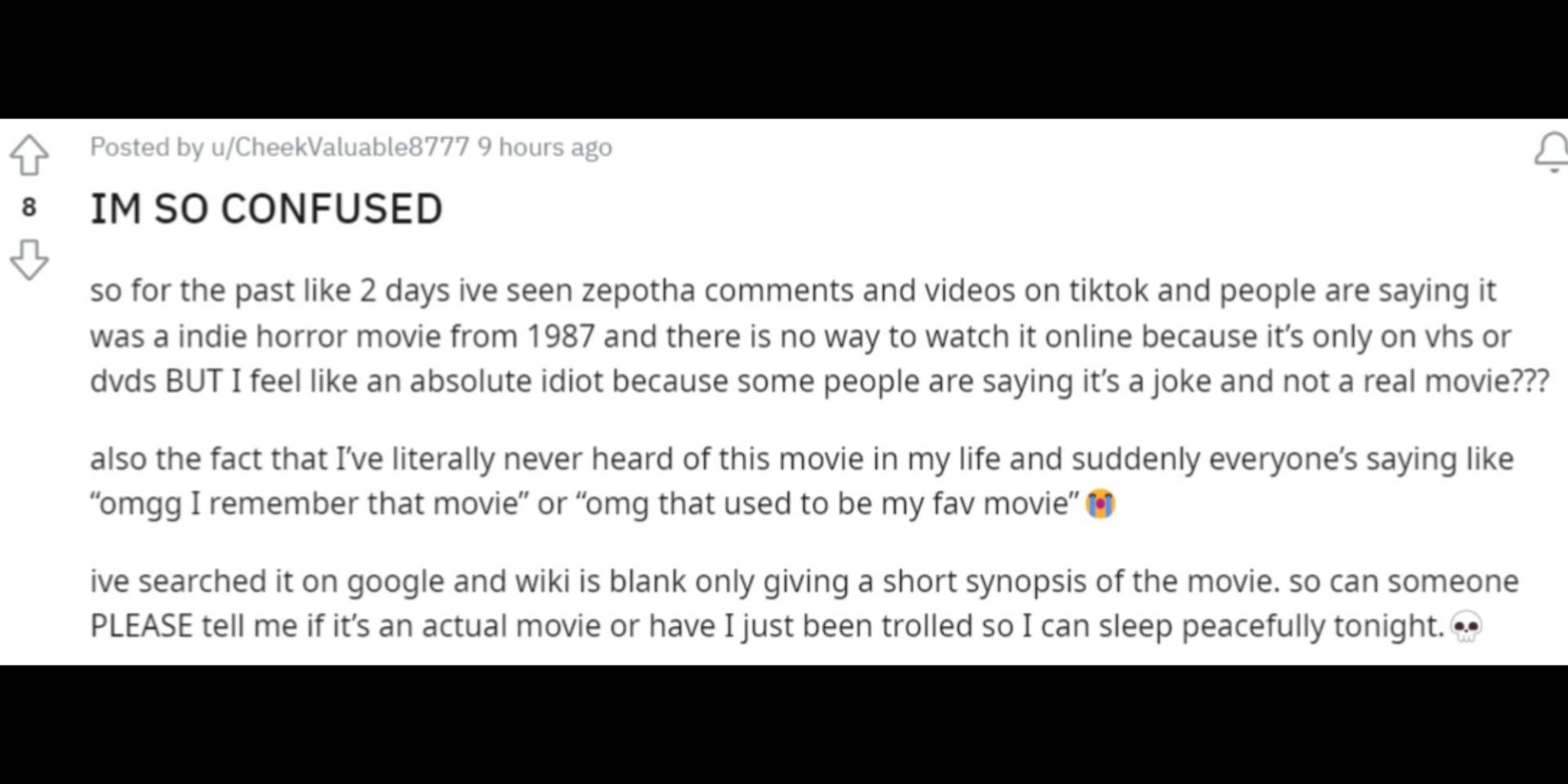 Reddit user shares their bafflement about the TikTok trend. (Image via Reddit/@u/CheekValuable8777)