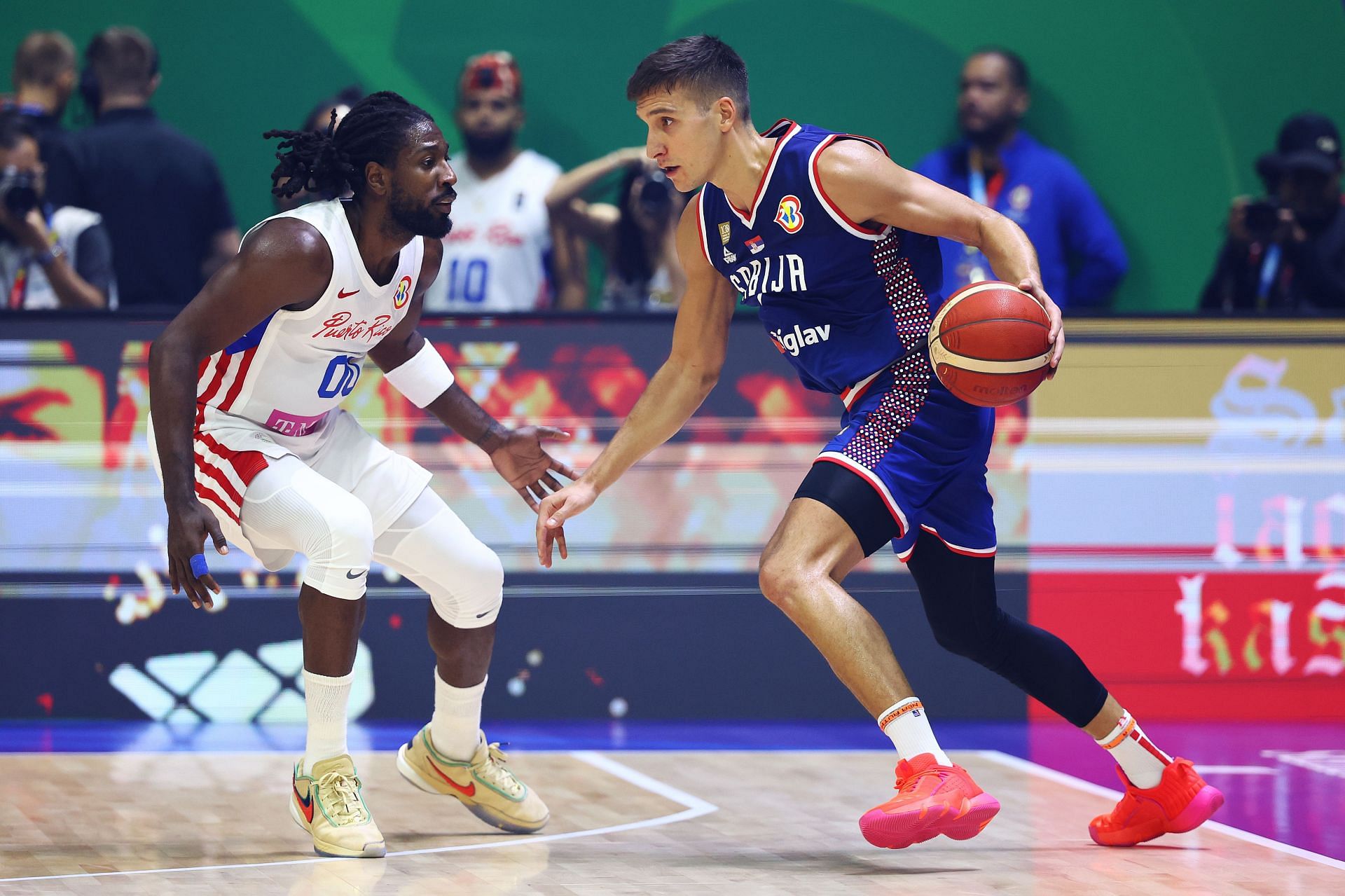 Quezon City, Philippines. 26th Aug, 2023. Tremont Waters of Puerto Rico men  basketball team seen in action during the FIBA Men's Basketball World Cup  2023 match between South Sudan and Puerto Rico