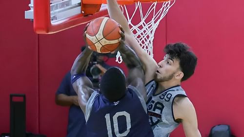 OKC Thunder rookie big man Chet Holmgren participating with the USA Select Team