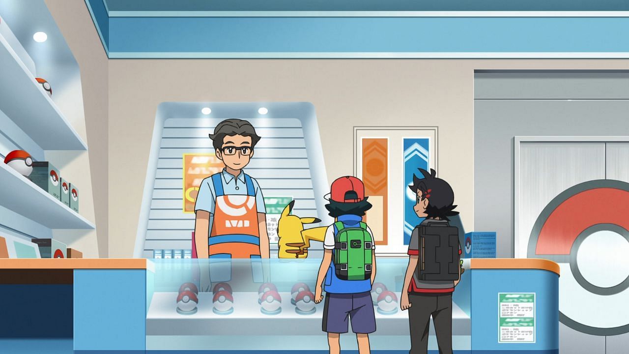 A Poke Mart as seen in the anime (Image via The Pokemon Company)