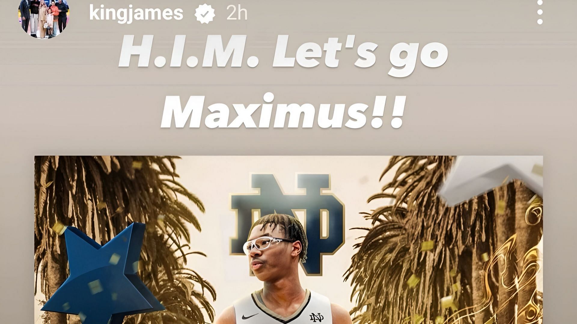 LeBron James is hyped as his son, Bryce James, transfers to Notre Dame High School