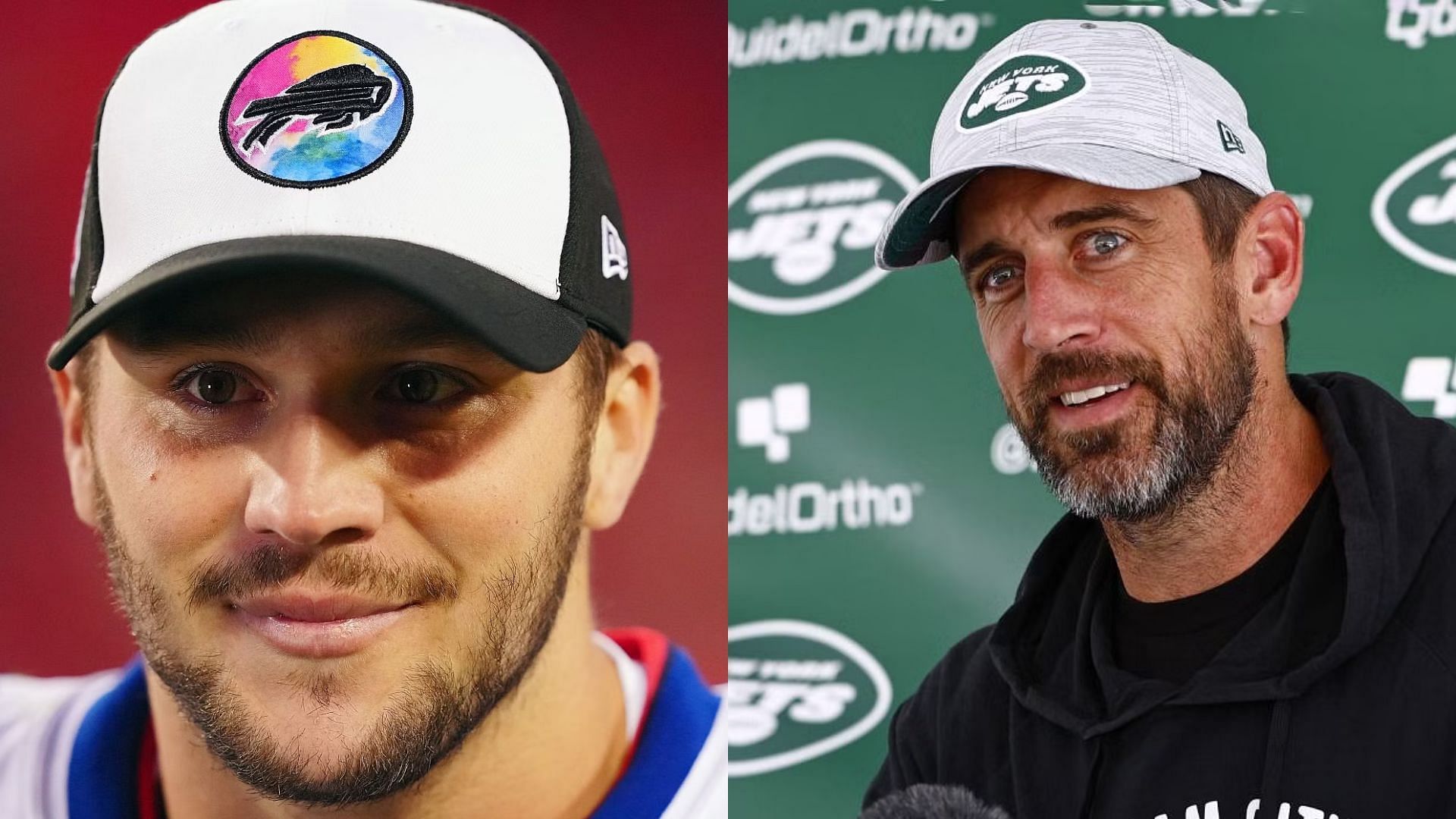 Josh Allen and Aaron Rodgers remain friends despite being AFC East division rivals.
