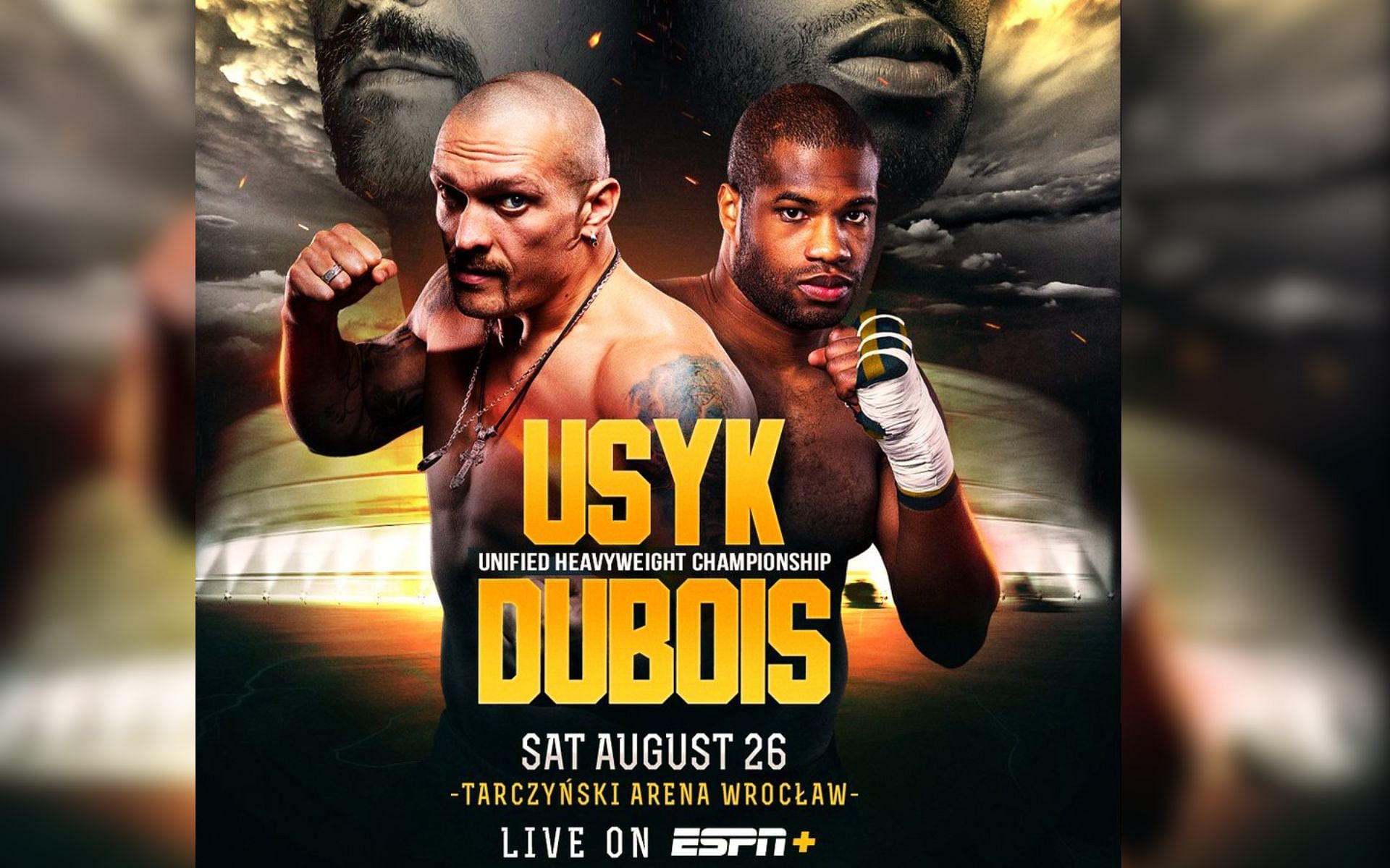 Oleksandr Usyk vs. Daniel Dubois poster [Photo credit: @trboxing - Twitter]