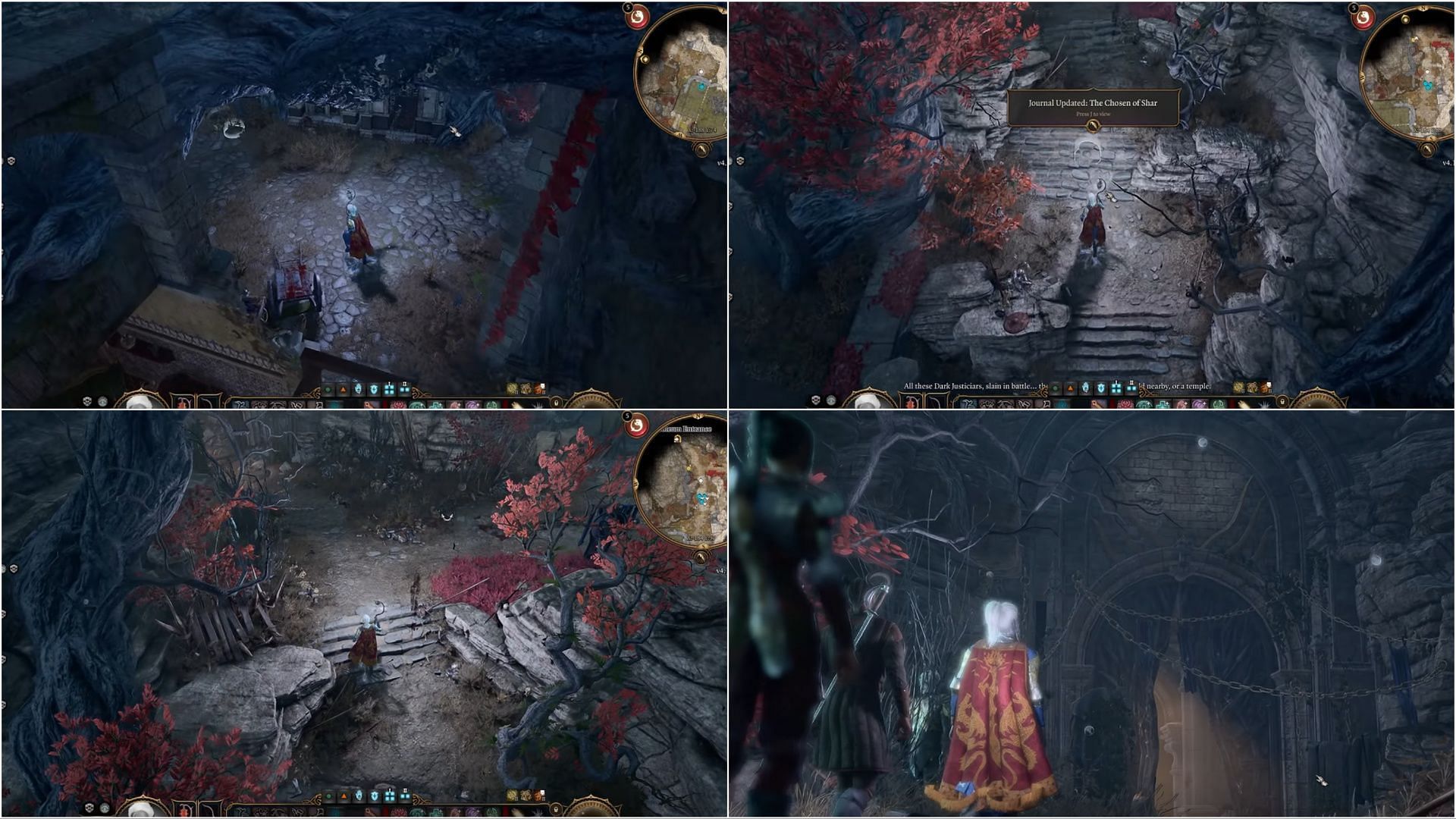 Trees with red flowers (Image via Larian Studios)