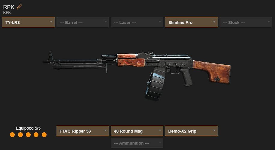 RPK loadout (Image via sym.gg)