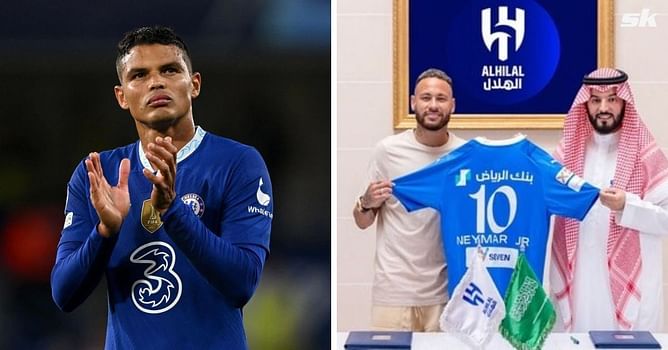 Chelsea star Thiago Silva reacts to Neymar leaving PSG for Al-Hilal with sad comment on farewell video