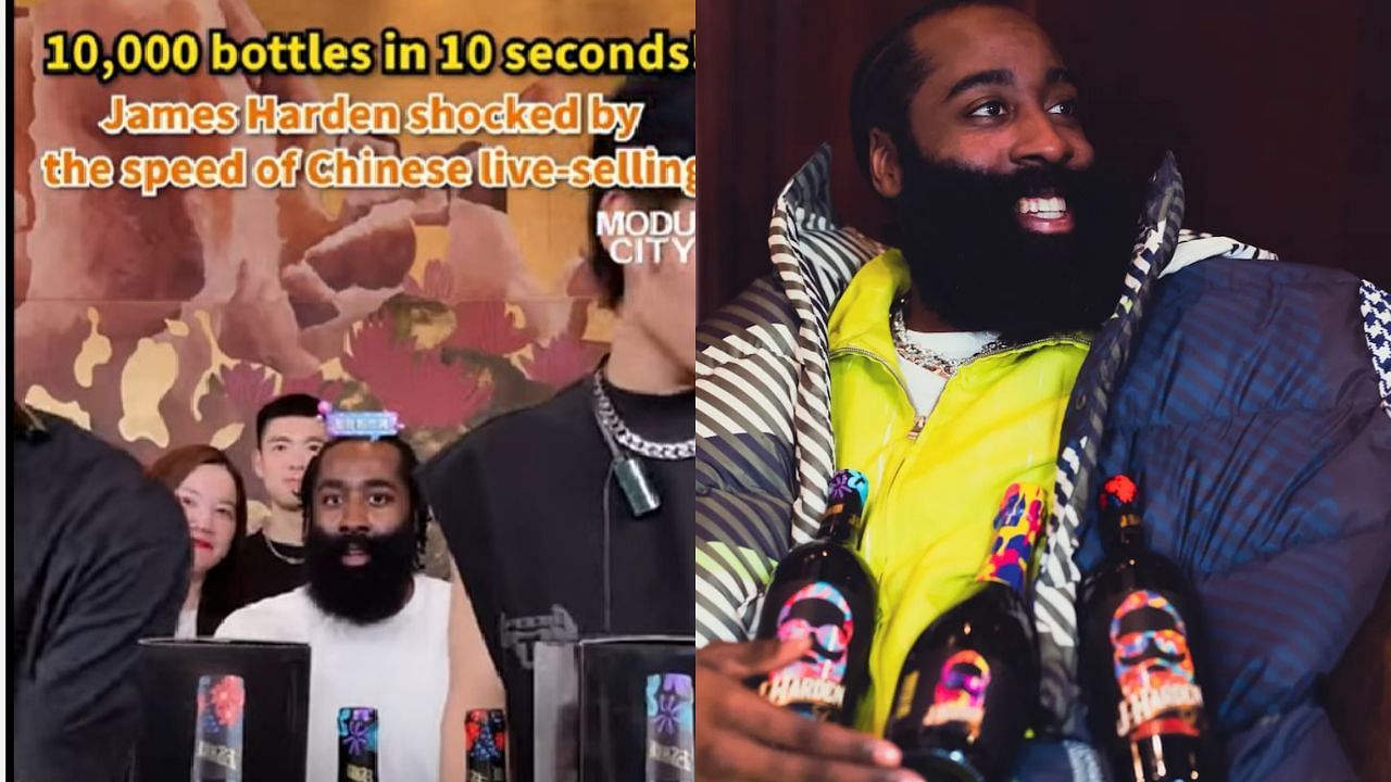 James Harden sold out 10,000 bottles of his wine in 10 seconds during a livestream in China.