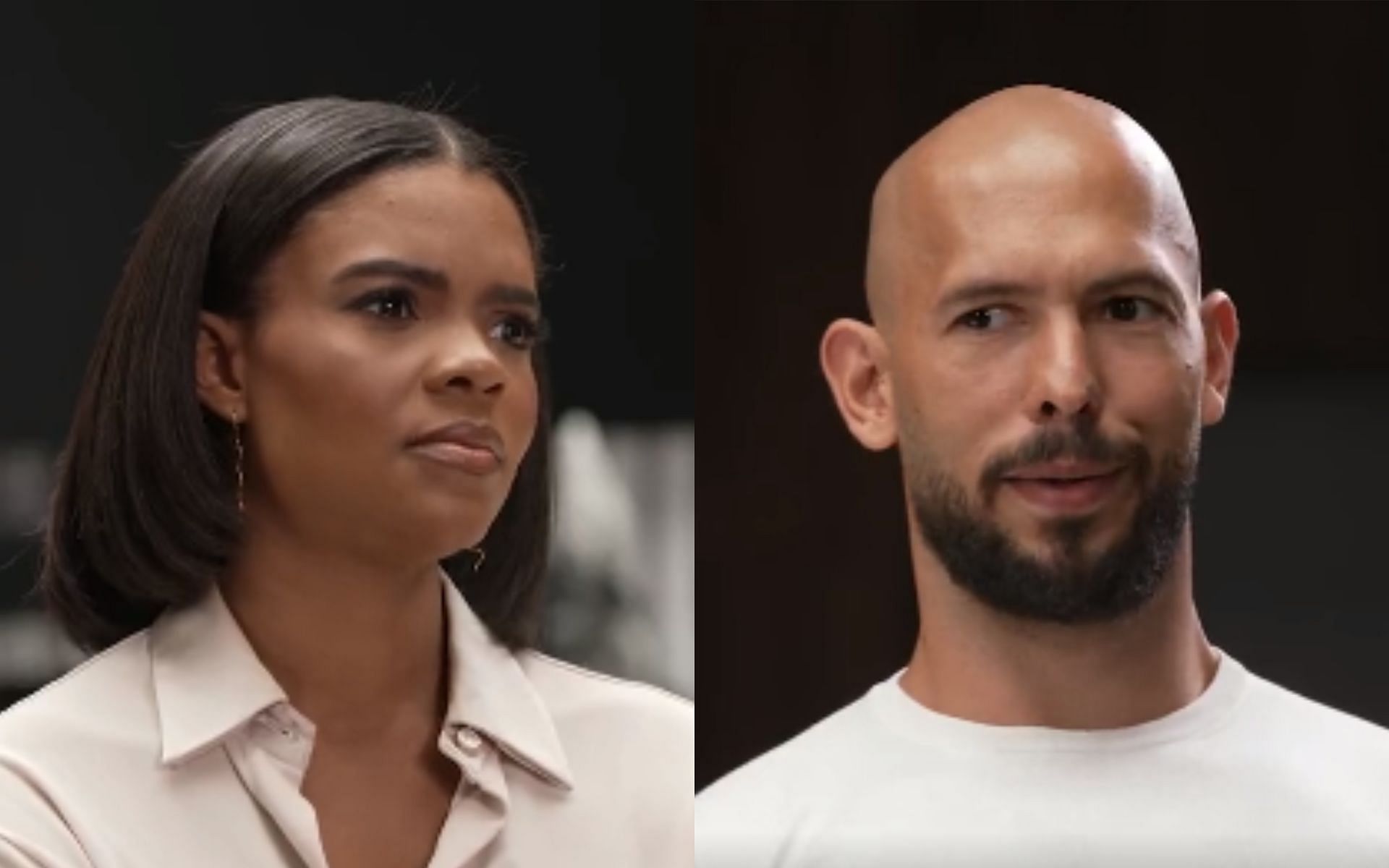 Candace Owens (Left) Andrew Tate (Right) [Image courtesy: @ReachMorpheuss on Twitter] 