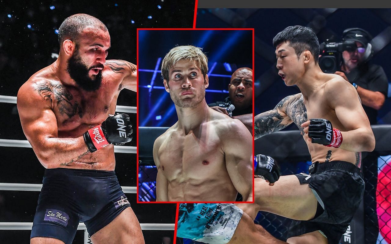 John Lineker (L) / Sage Northcutt (C) / Kim Jae Woong (R) -- Photo by ONE Championship