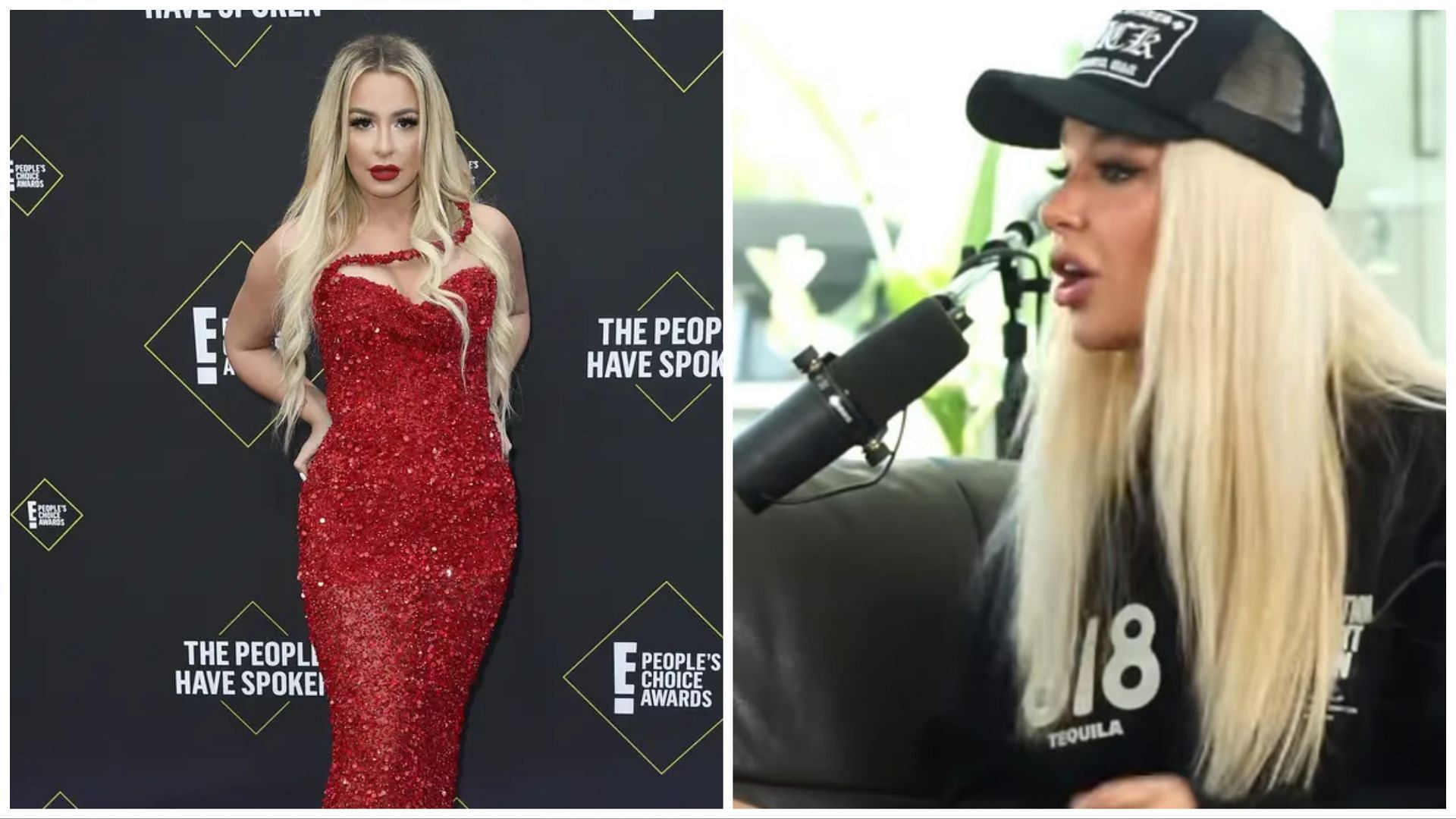 Tana invoked the backlash from netizens for her recent act (Image via Getty Images / YouTube / @tanamongeauiscancelled) 