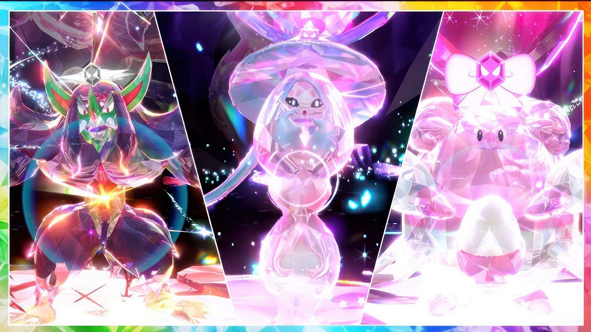 Blissey, Hatterene, and Grimmsnarl Tera Raid in Pokemon Scarlet and Violet (Image via The Pokemon Company)