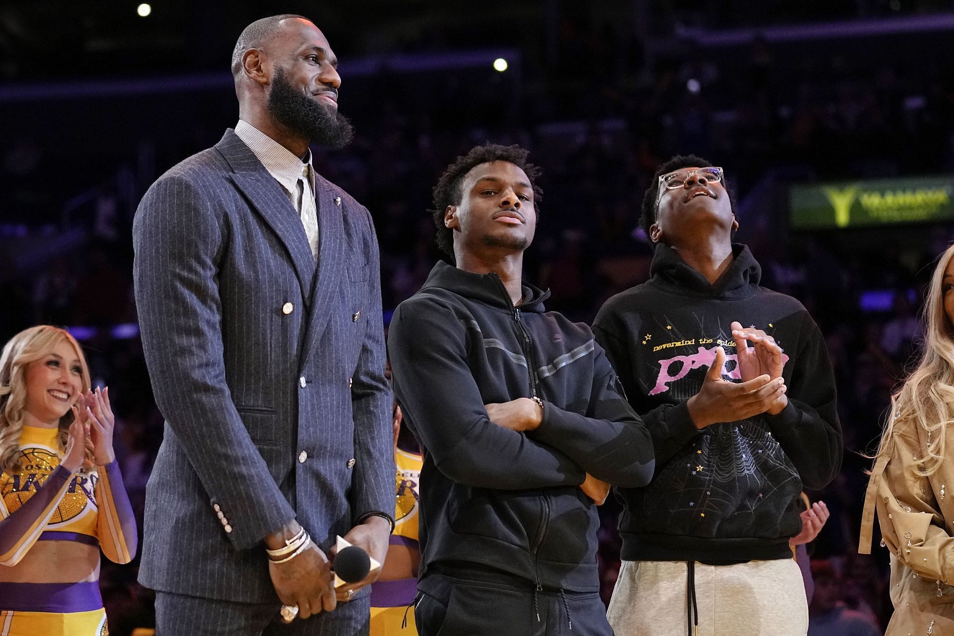 LeBron James with his sons