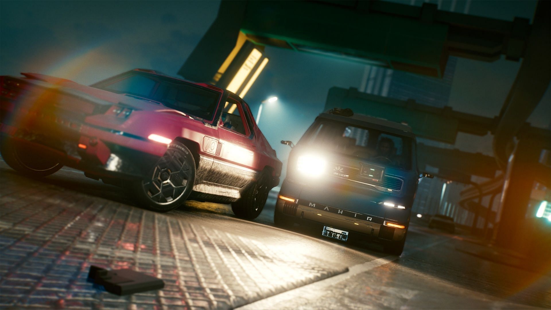 Players will even be able to hack vehicles on the go! (Image via CD Projekt RED)