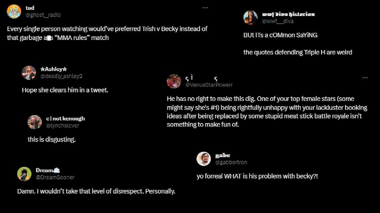 Here are some fan reactions to Triple H&#039;s comment
