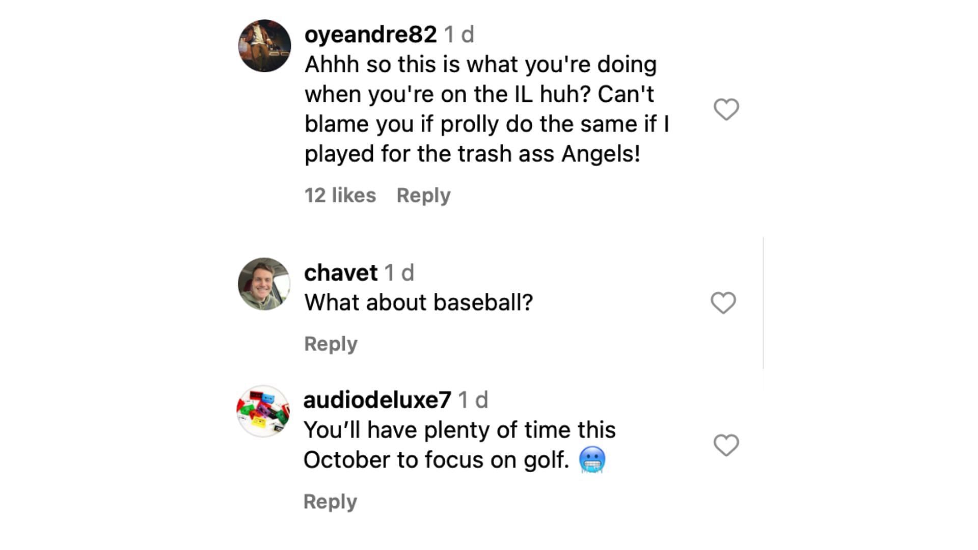Comments from Instagram
