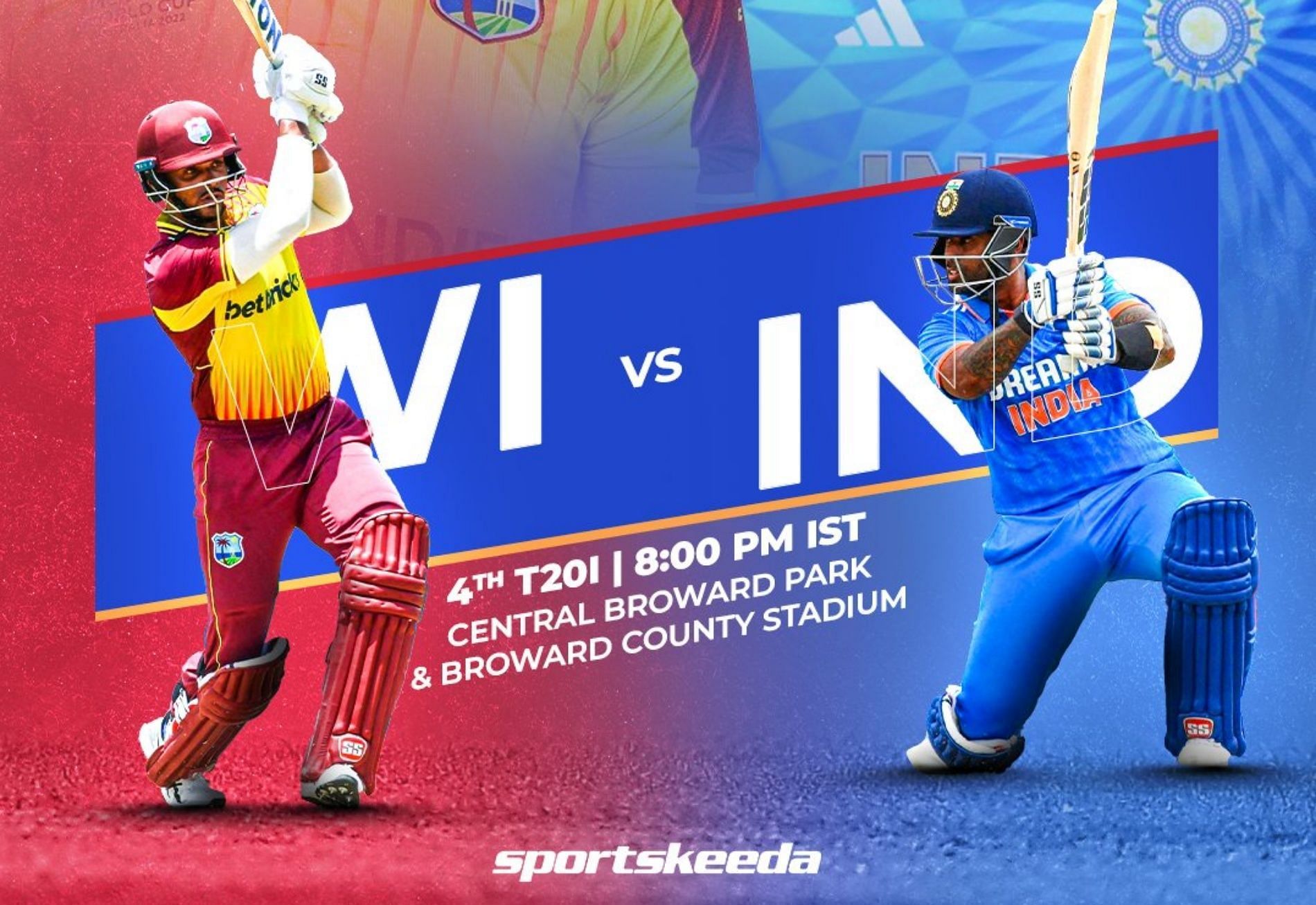 India vs West Indies, 4th T20I Toss result and playing XIs for today's