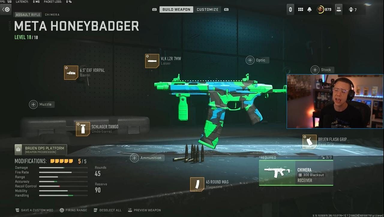 Chimera loadout in Warzone 2 (Image via Activision and YouTube/WhosImmortal)