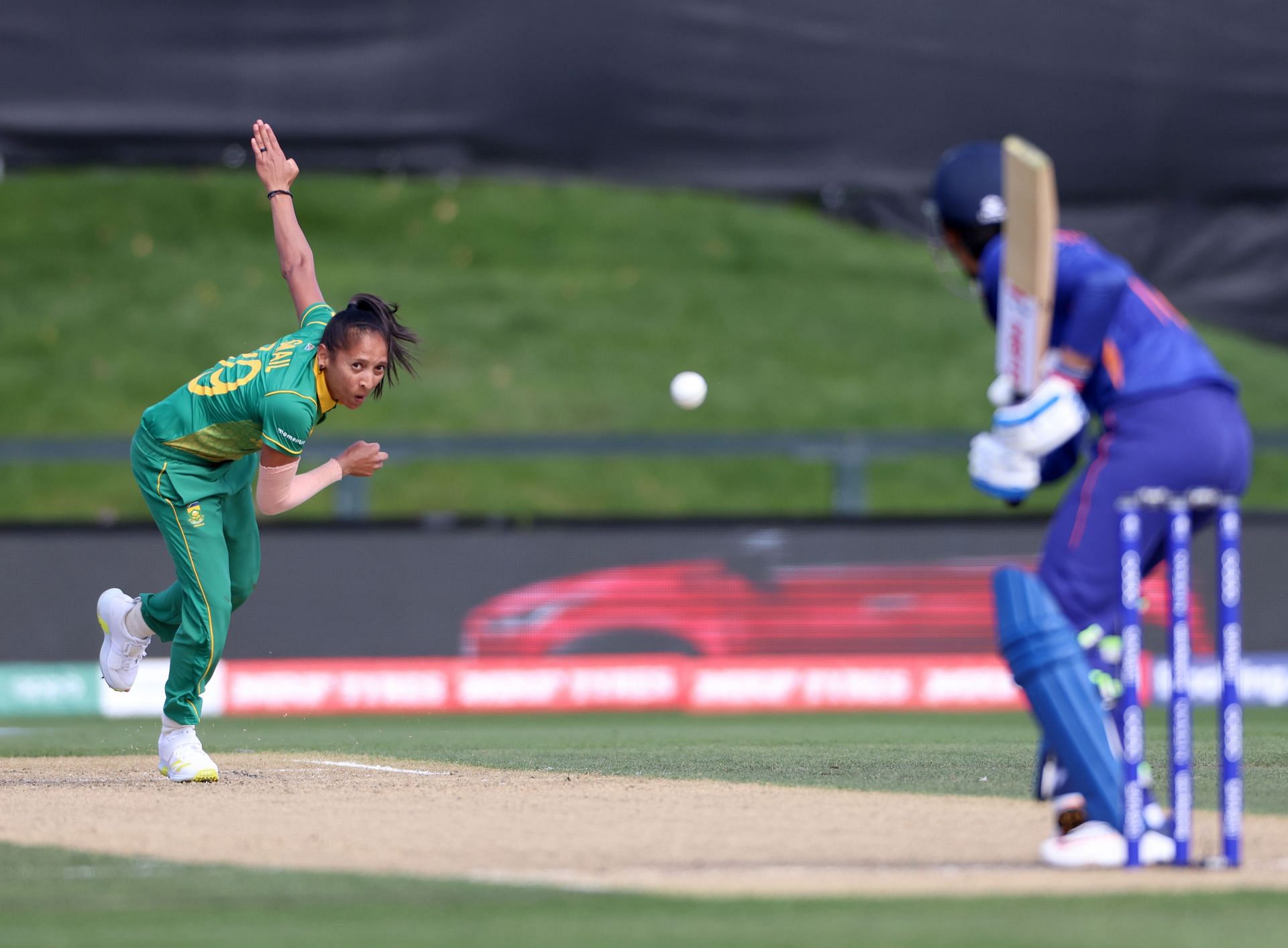 Shabnim Ismail is bowling against India in the 2022 World Cup. (Pic: Getty Images)