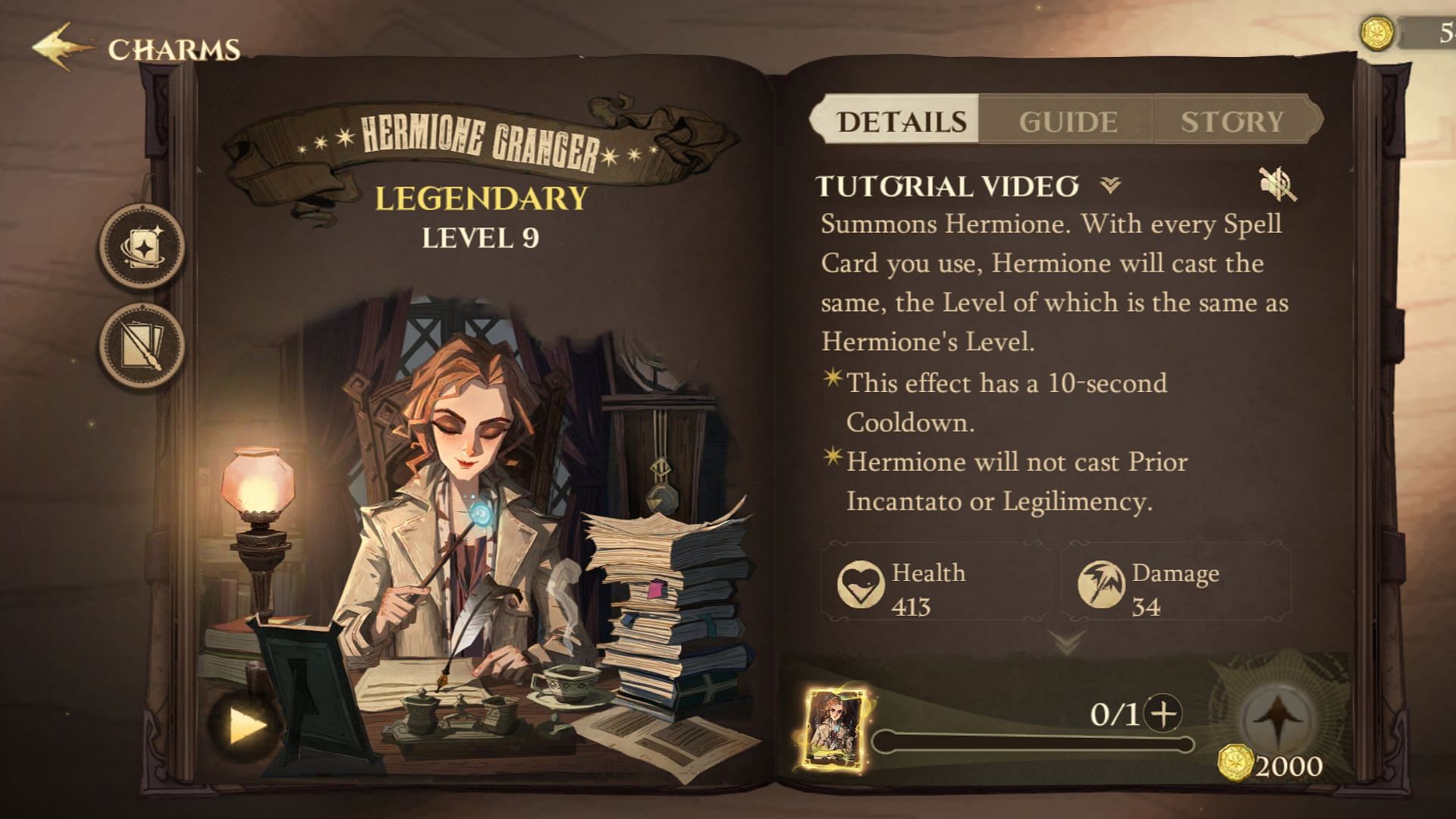 Hermione Granger is one of the best companion cards (Image via Harry Potter Magic Awakened)