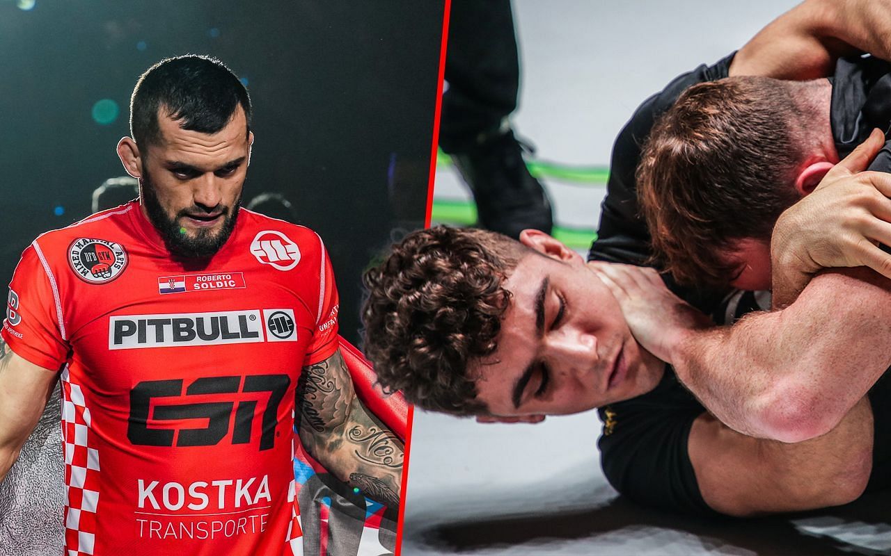 Roberto Soldic and Mikey Musumeci - Photo by ONE Championship