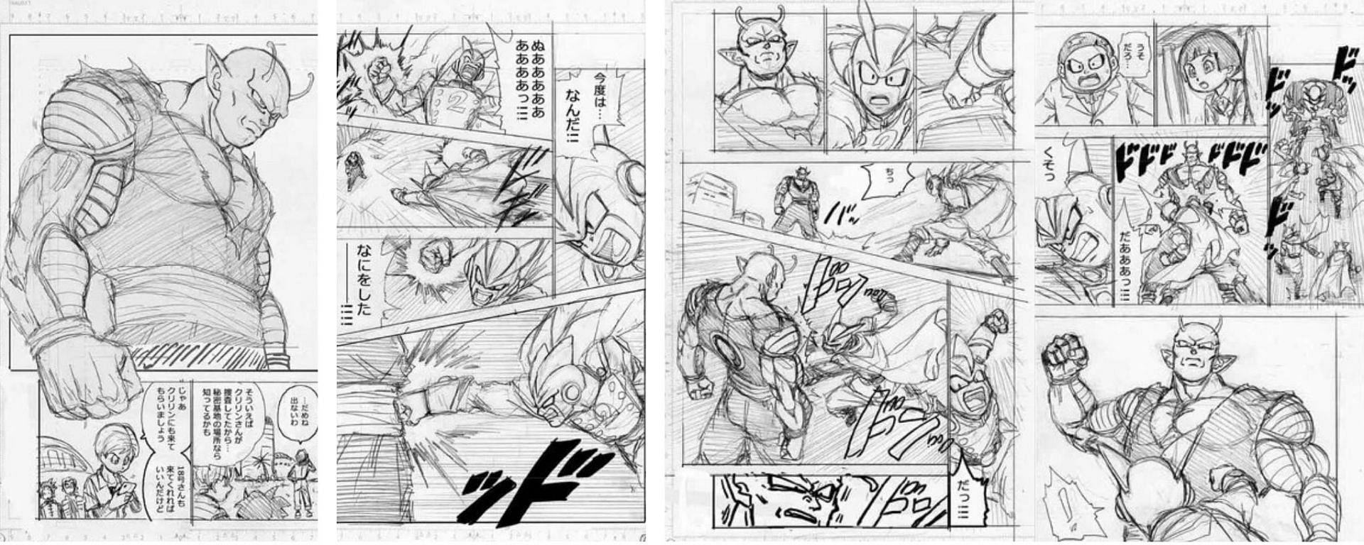 Chapter 96 drafts showing Orange Piccolo (Image via Toyotarou)
