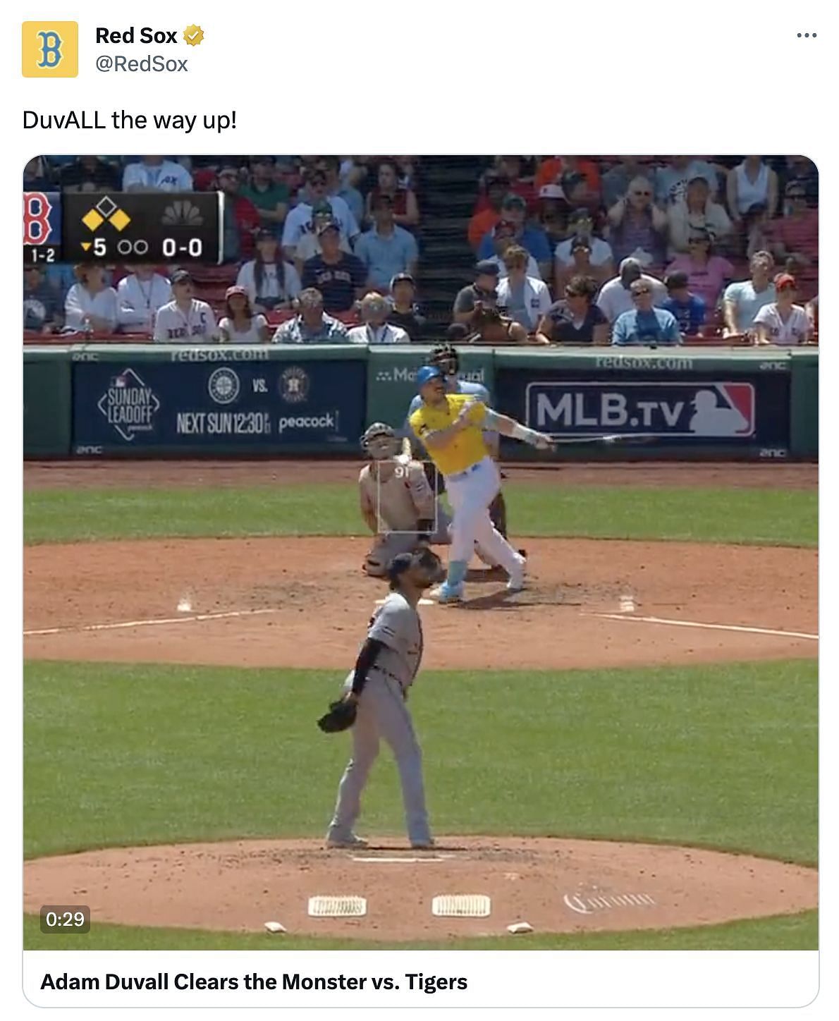 &quot;DuvALL the way up!&quot; - Red Sox