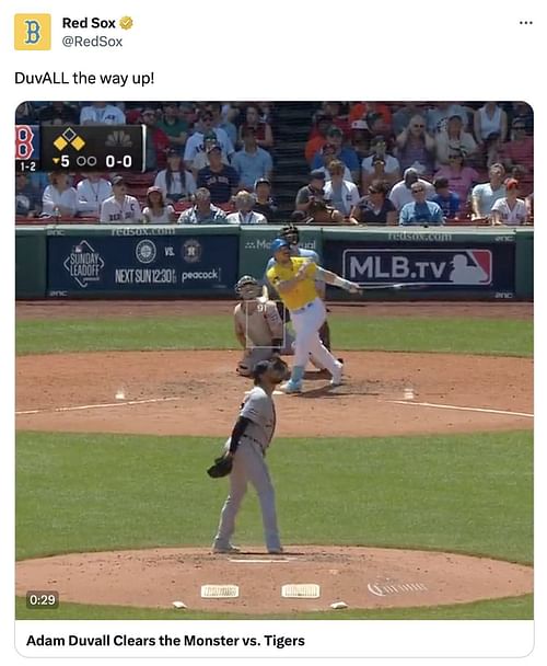 "DuvALL the way up!" - Red Sox