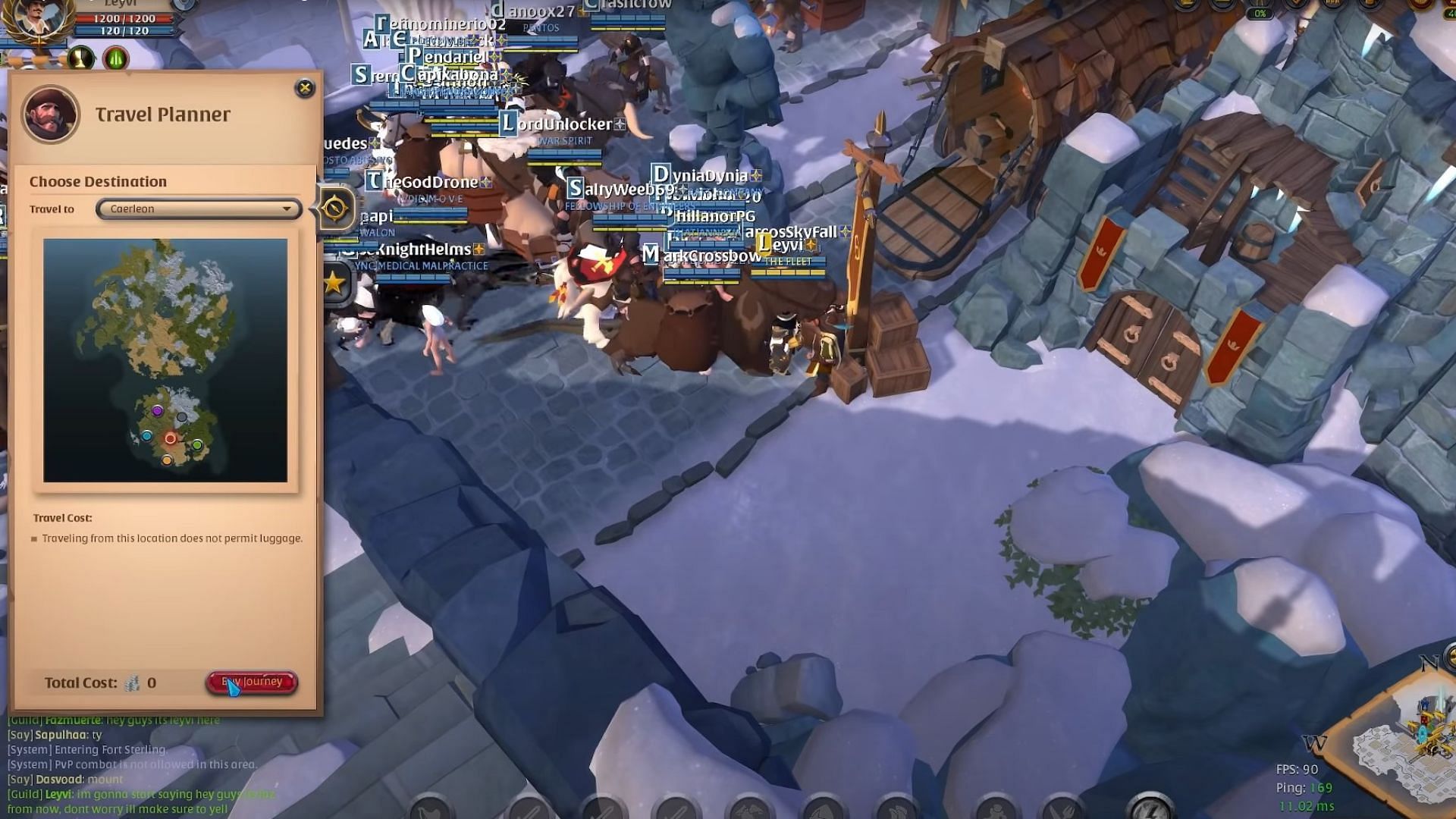 Fast travel in Albion Online for free (Image via Sandbox Interactive)