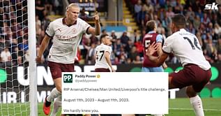 "RIP Arsenal, Chelsea, Man United, Liverpool's title challenge" - Twitter erupts as Erling Haaland brace guides Manchester City to win against Burnley