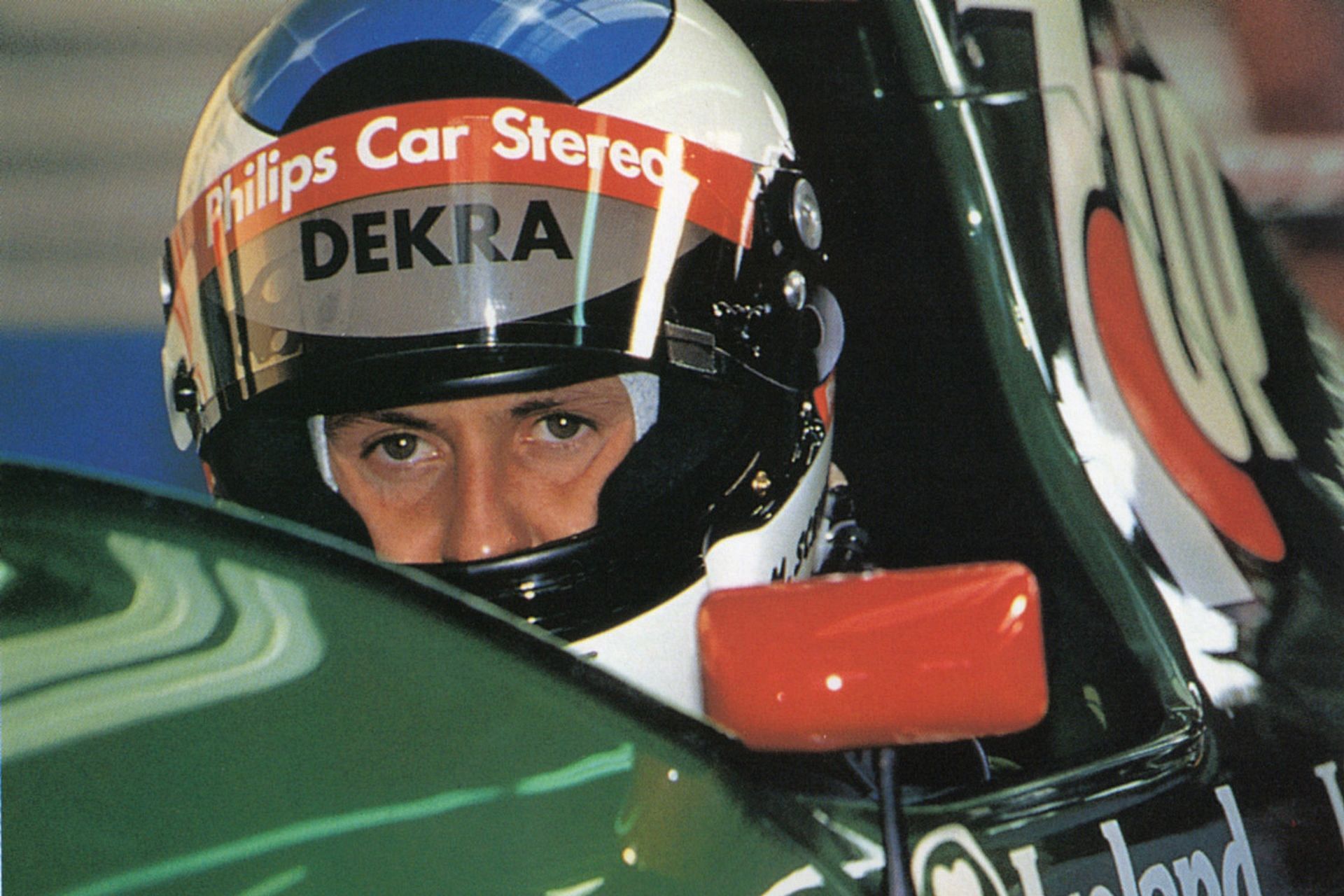 Michael Schumacher before his debute race for Jordan GP in 1991 (Image via Reddit)