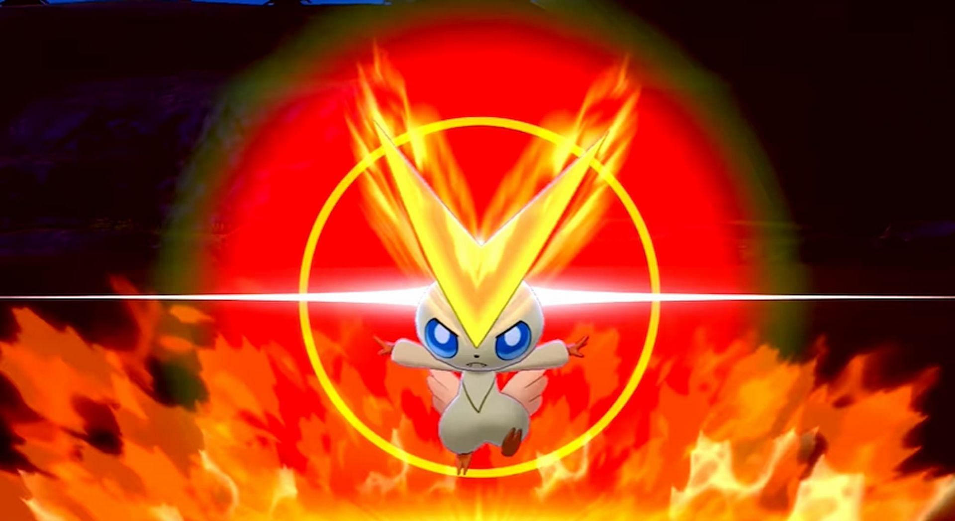 Victini's signature move V create (Image via The Pokemon Company)