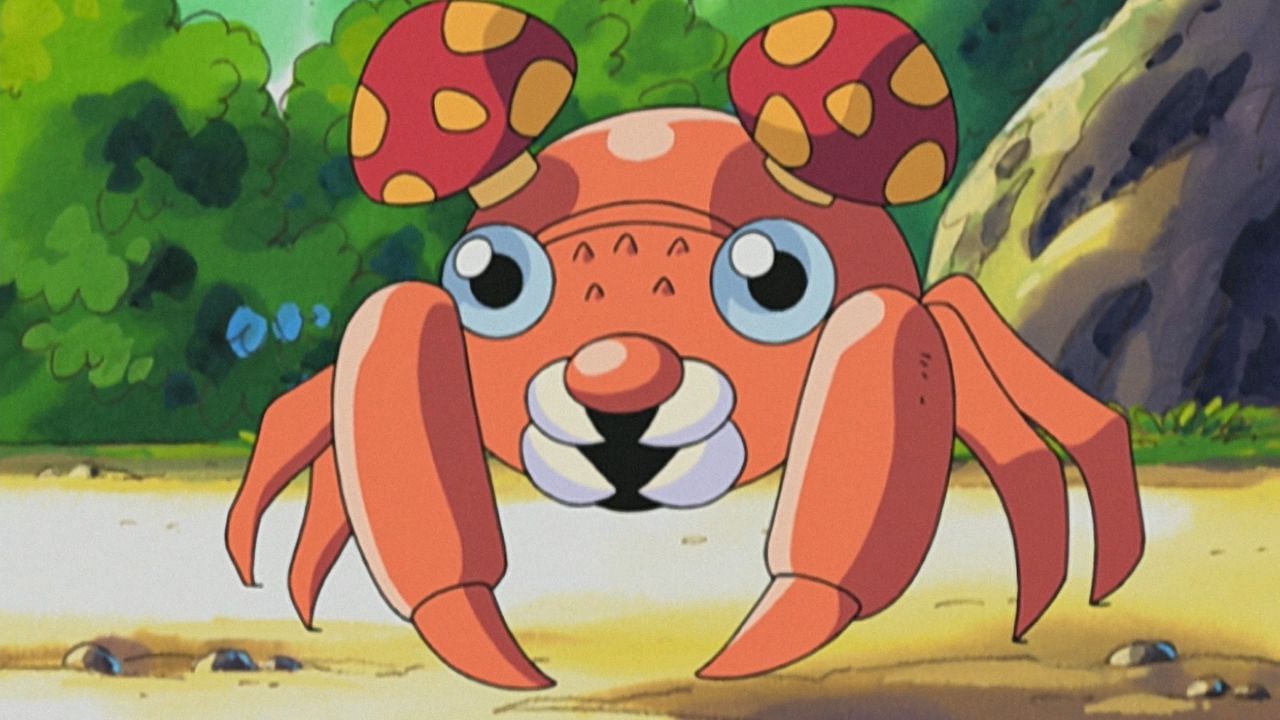 Paras as seen in the anime (Image via The Pokemon Company)