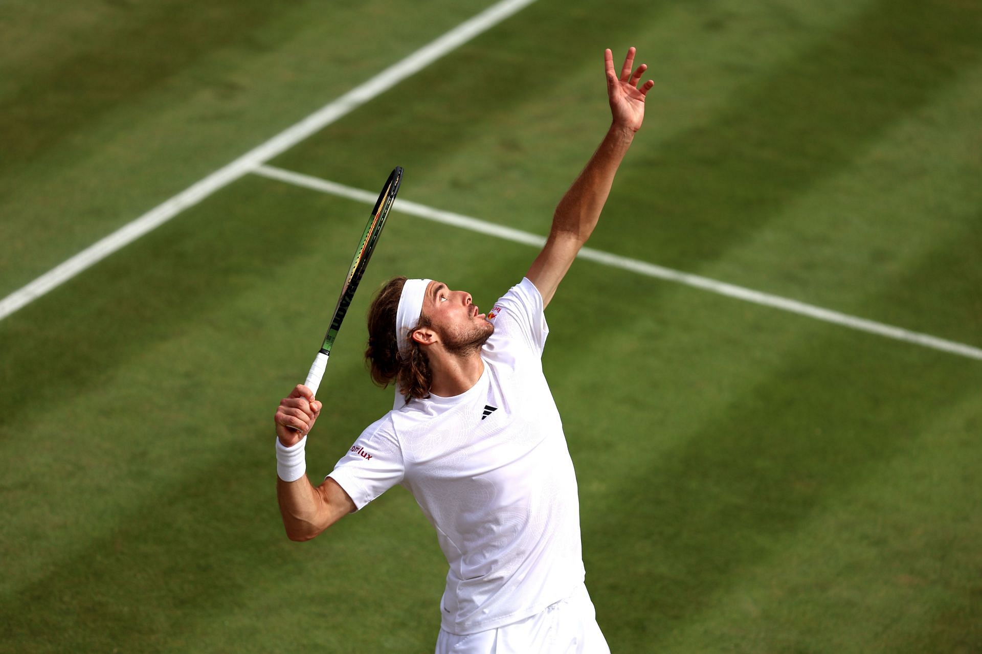 Stefanos Tsitsipas during Wimbledon 2023