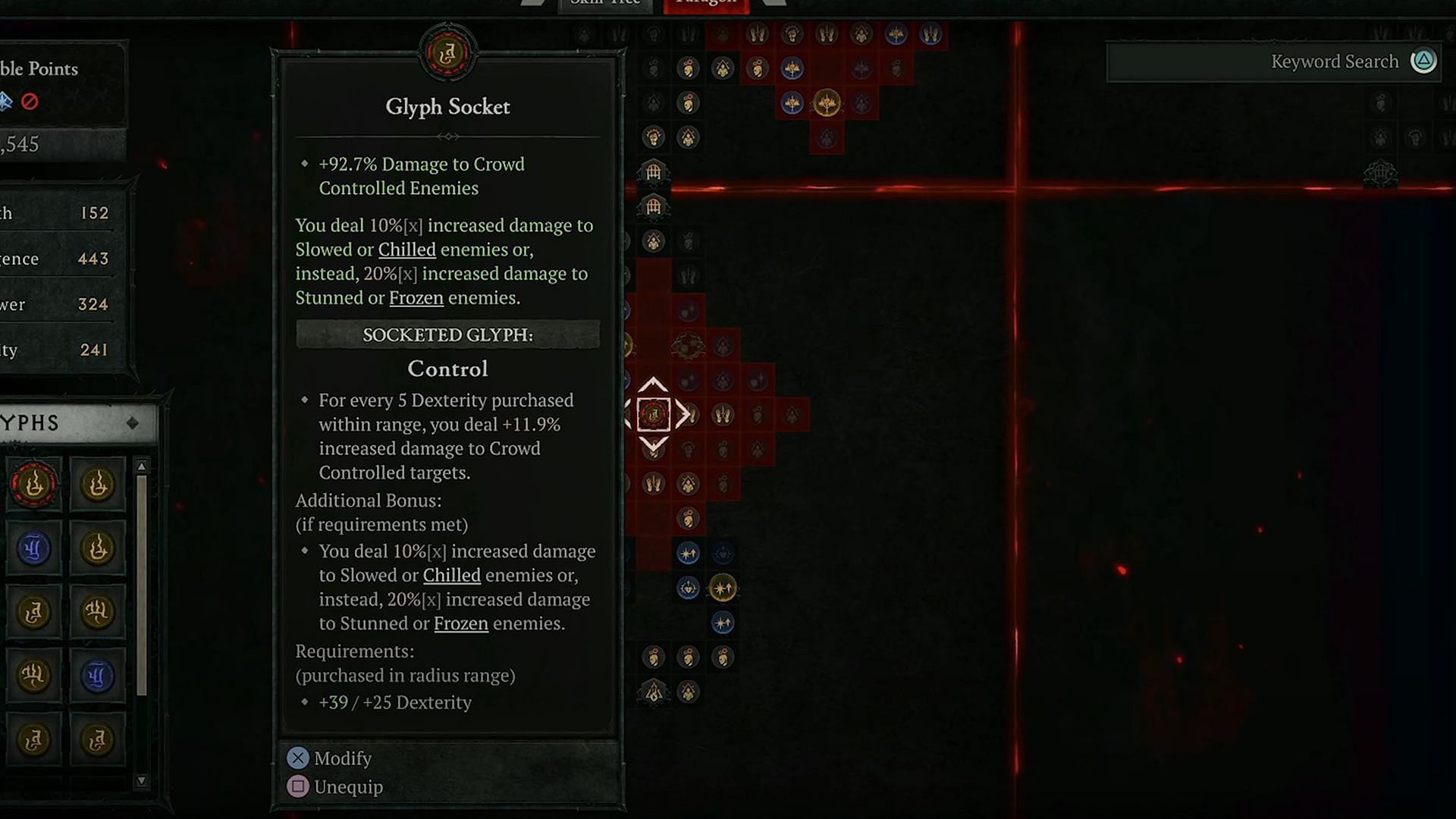 Control Glyph socket in Diablo 4 (Image via Blizzard Entertainment)