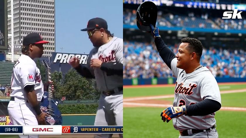 Miguel Cabrera jokingly squares up with José Ramírez after Guardians  All-Star's bout with Tim Anderson