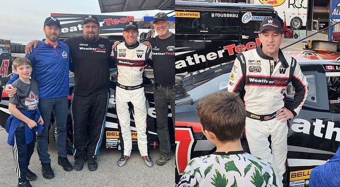 IN PHOTOS: Canadiens star Paul Byron spotted with his son attending NASCAR series in Montreal