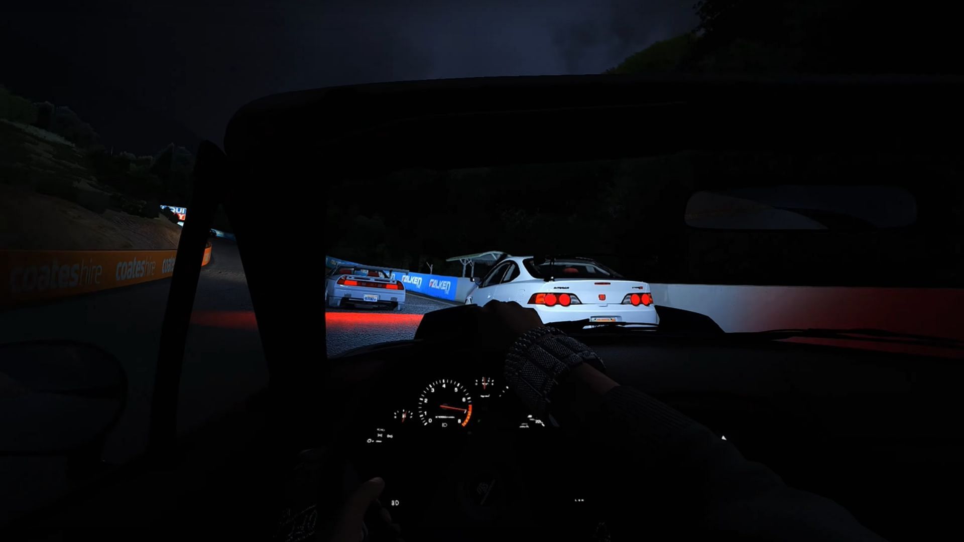 A screenshot from the modded night racing gameplay. (Image via YouTube/@Gam3_4_Lif3)