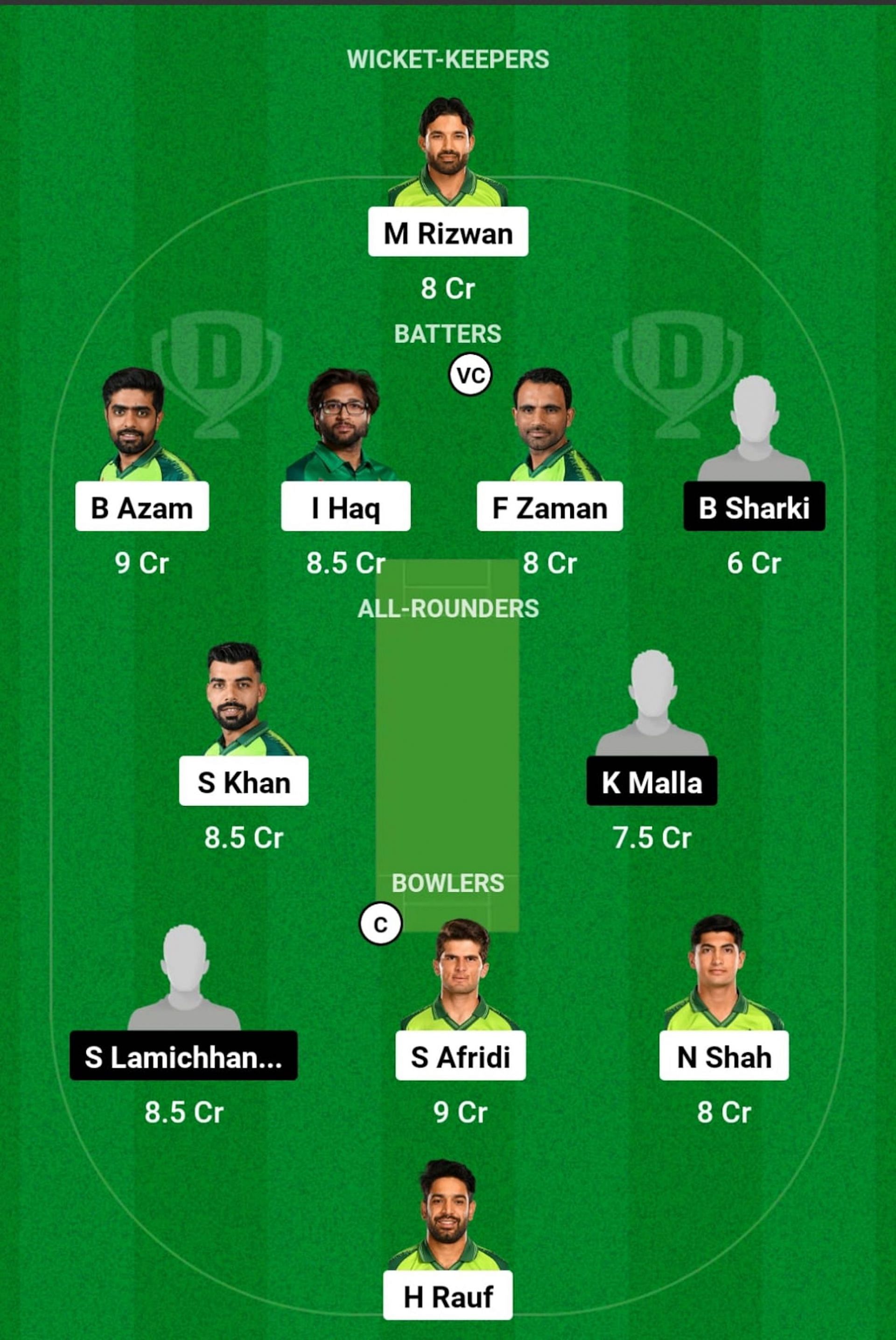 PAK vs NEP Dream11 Prediction, 1st Match, Head-to-head Team