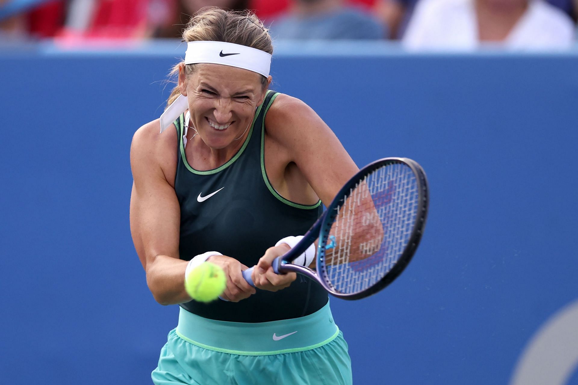 Victoria Azarenka in action at the Citi Open - Day 3