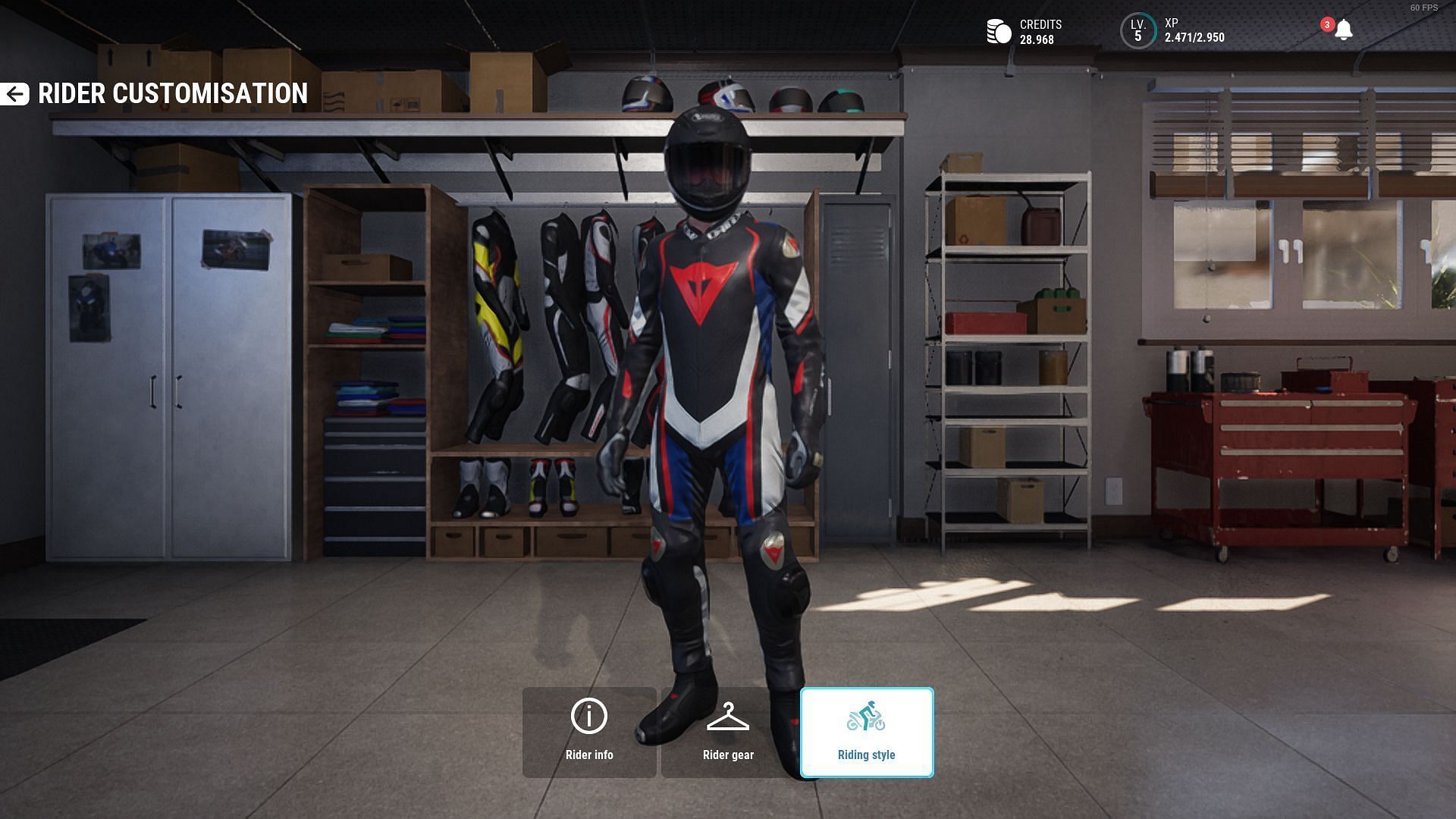 Although character customization isn&#039;t very elaborate, there&#039;s always room to adjust how your riding gear looks (Image via Milestone)