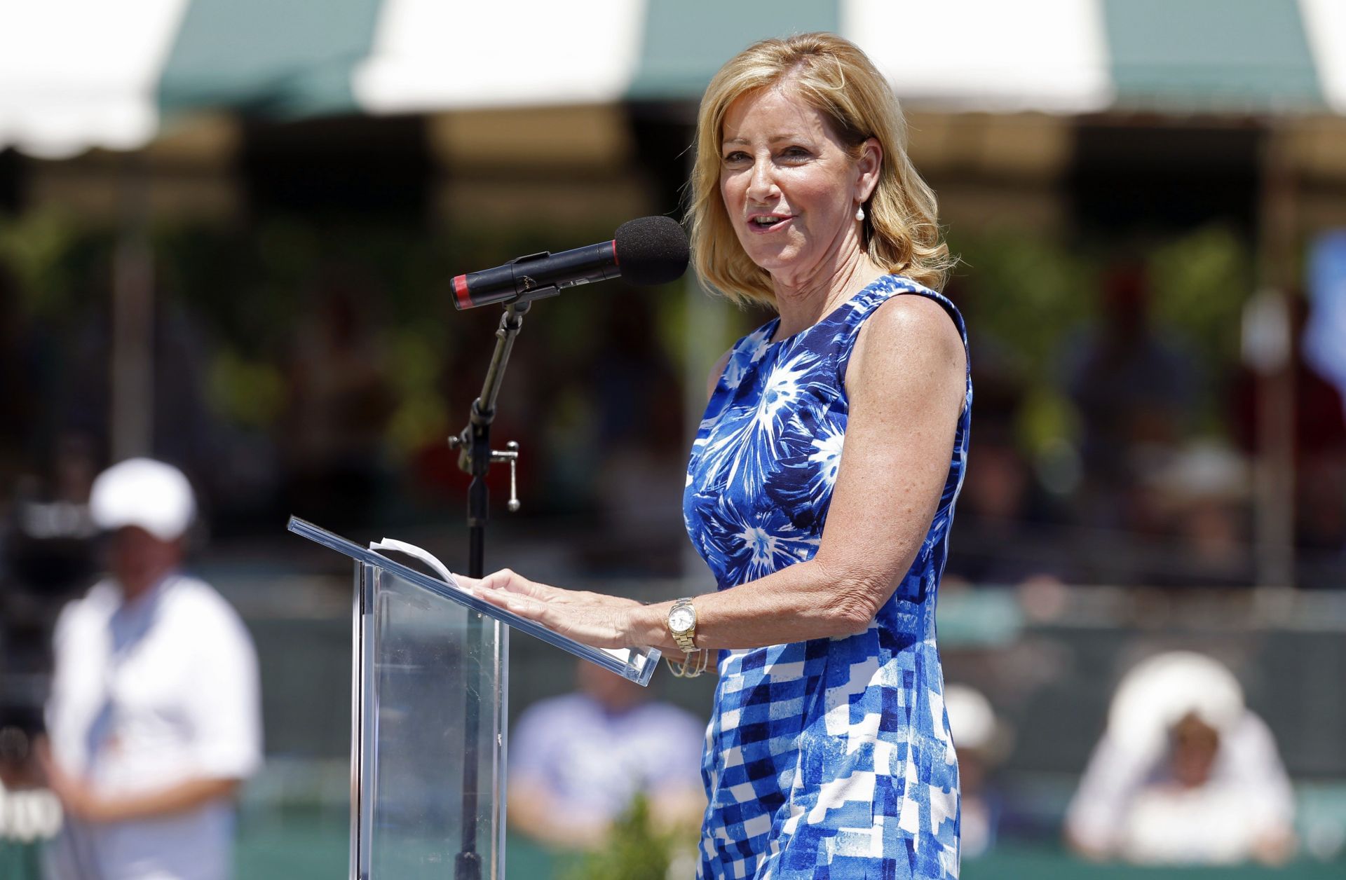 Chris Evert in Newport in 2014