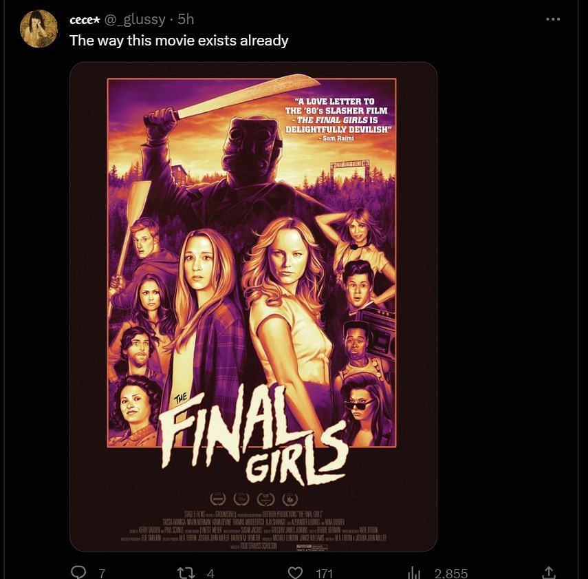 Final Girl: And we're off