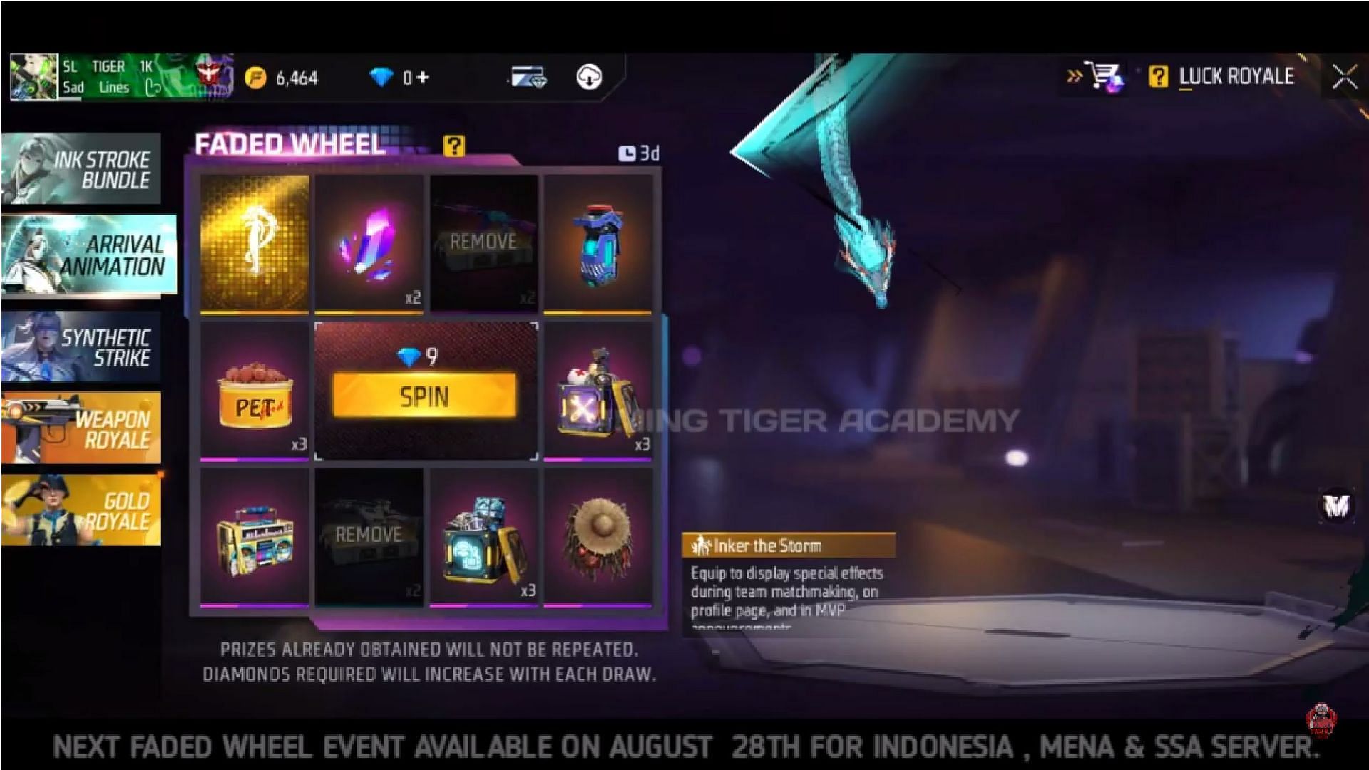 Faded Wheel Event (Image via YouTube/Gaming Tiger Academy)